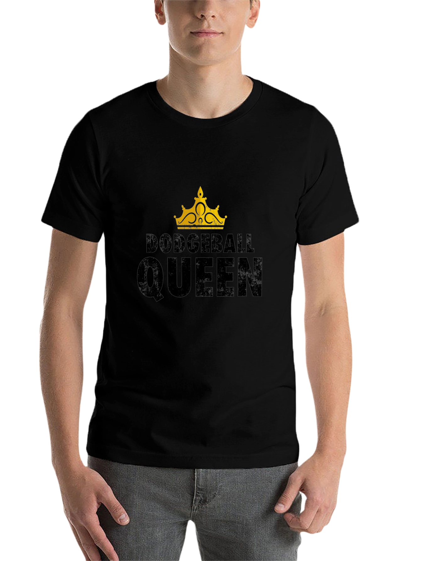 Black Dodgeball Queen Black Graphic T-Shirt view 7