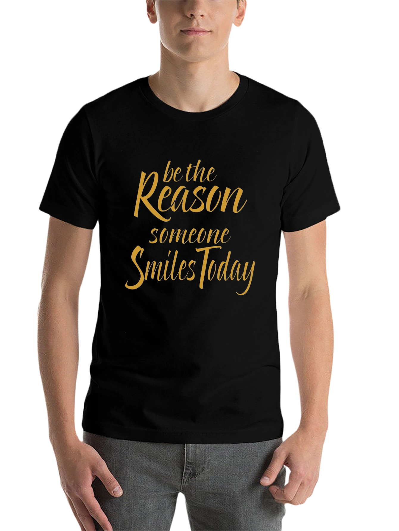 Black Be the Reason T-Shirt - Inspirational Quote Tee view 7