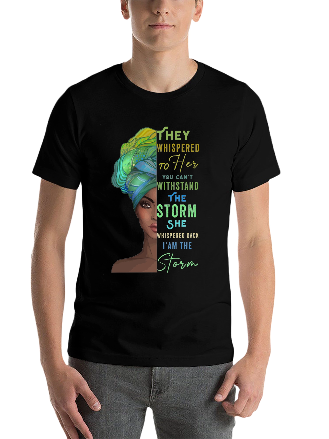 Black Empowered Woman T-Shirt: I am the Storm view 7
