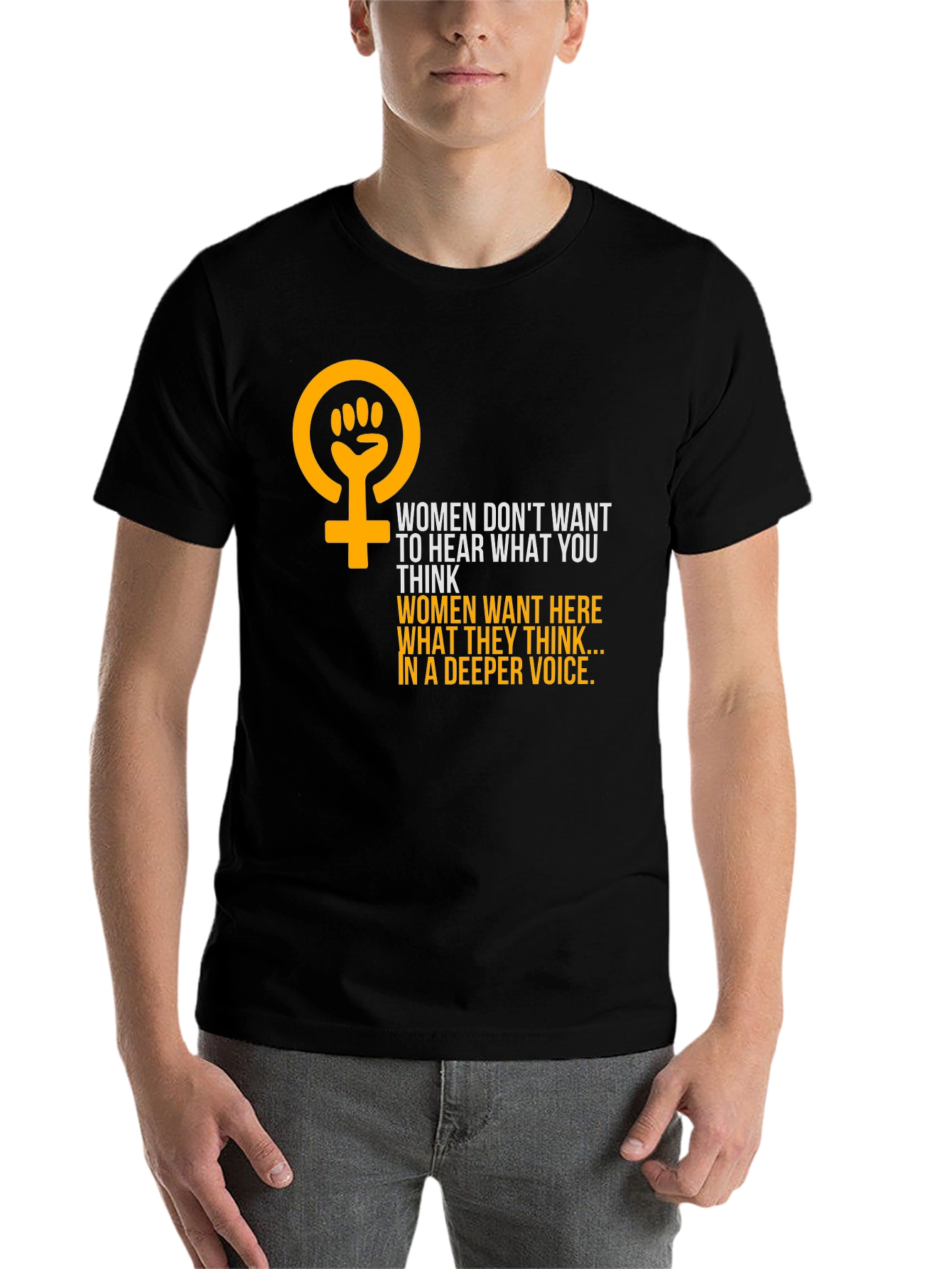 Black Feminist Empowerment Graphic Tee - Hear Women's Voices view 7