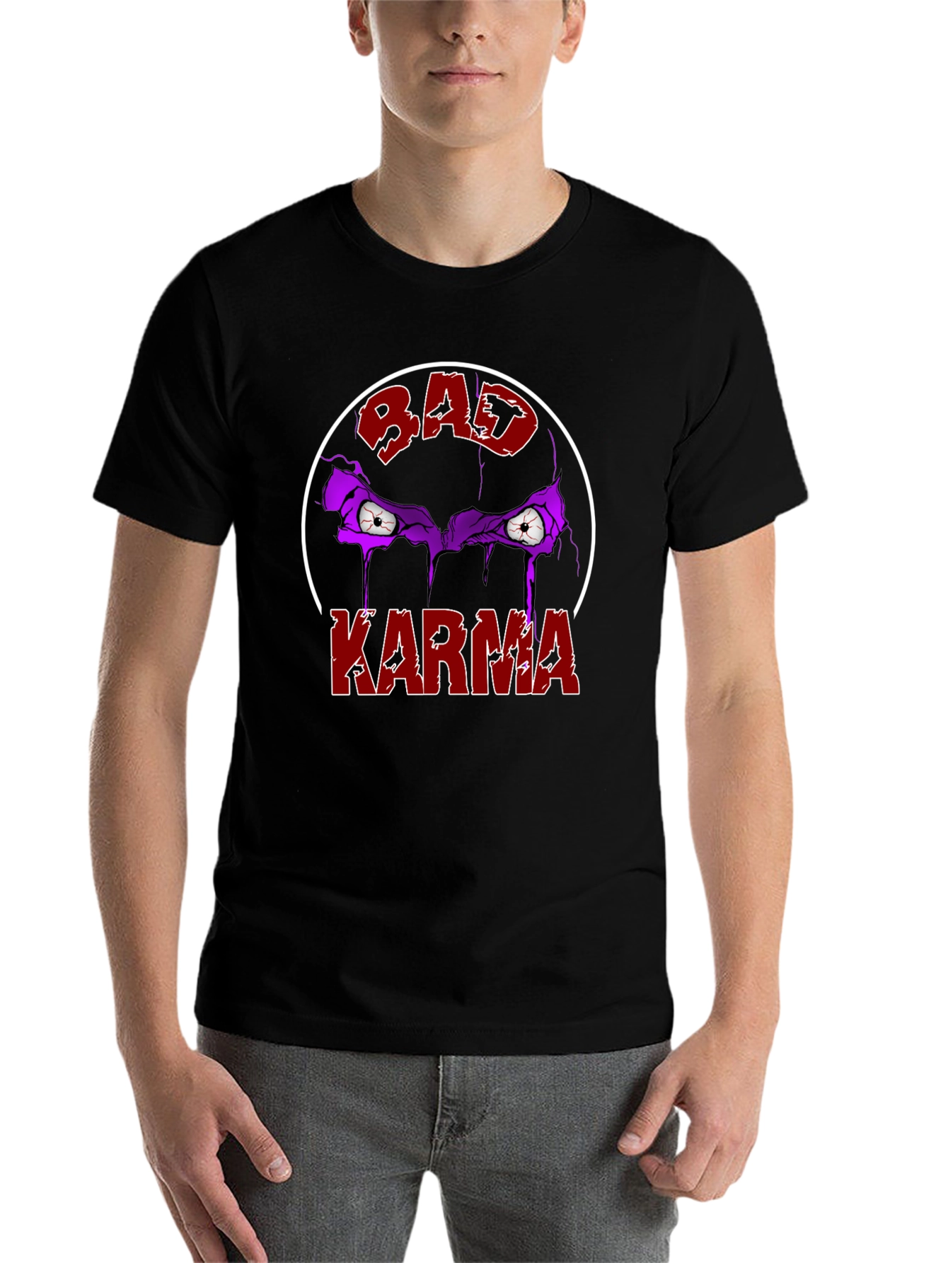 Black Bad Karma Graphic T-Shirt view 7