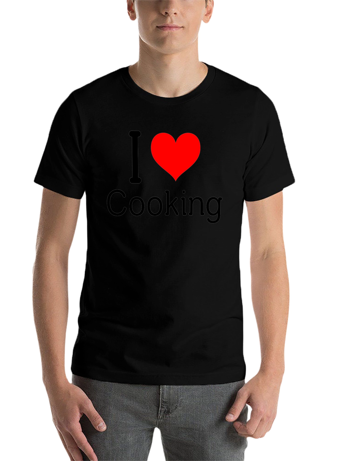 Black I Love Cooking T-Shirt view 7