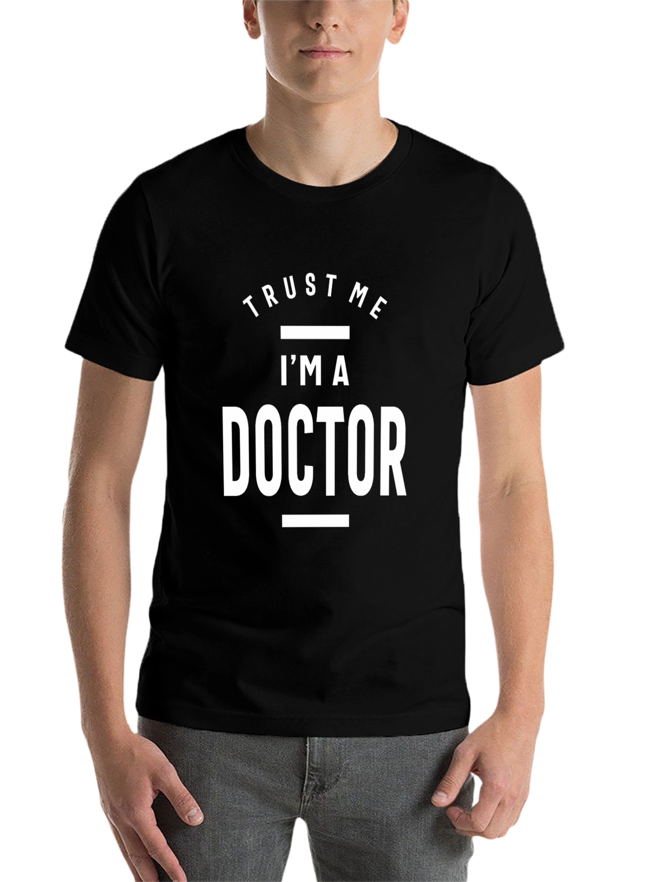 Black Trust Me I'm a Doctor T-Shirt view 7