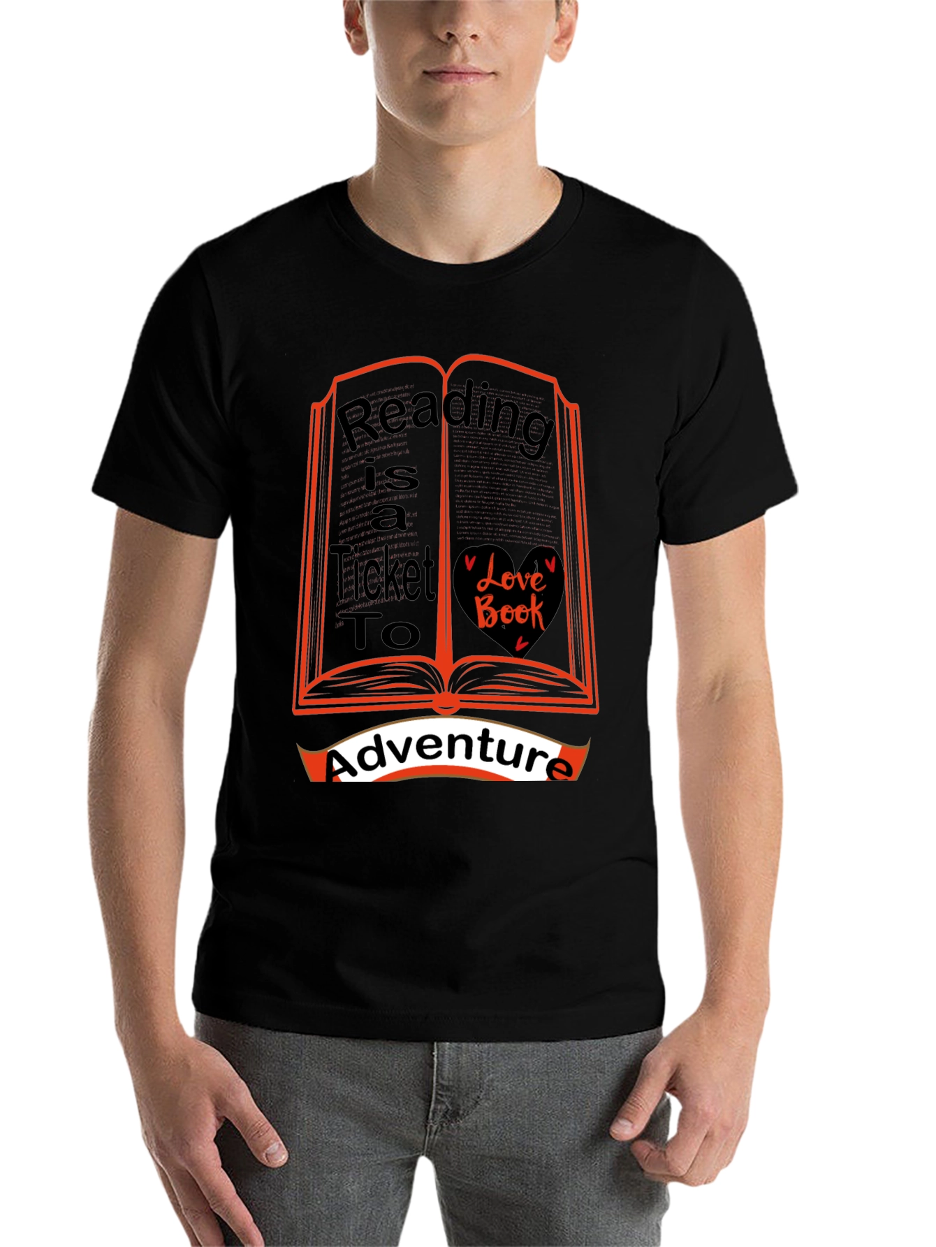 Black Reading is a Ticket to Adventure T-Shirt view 7