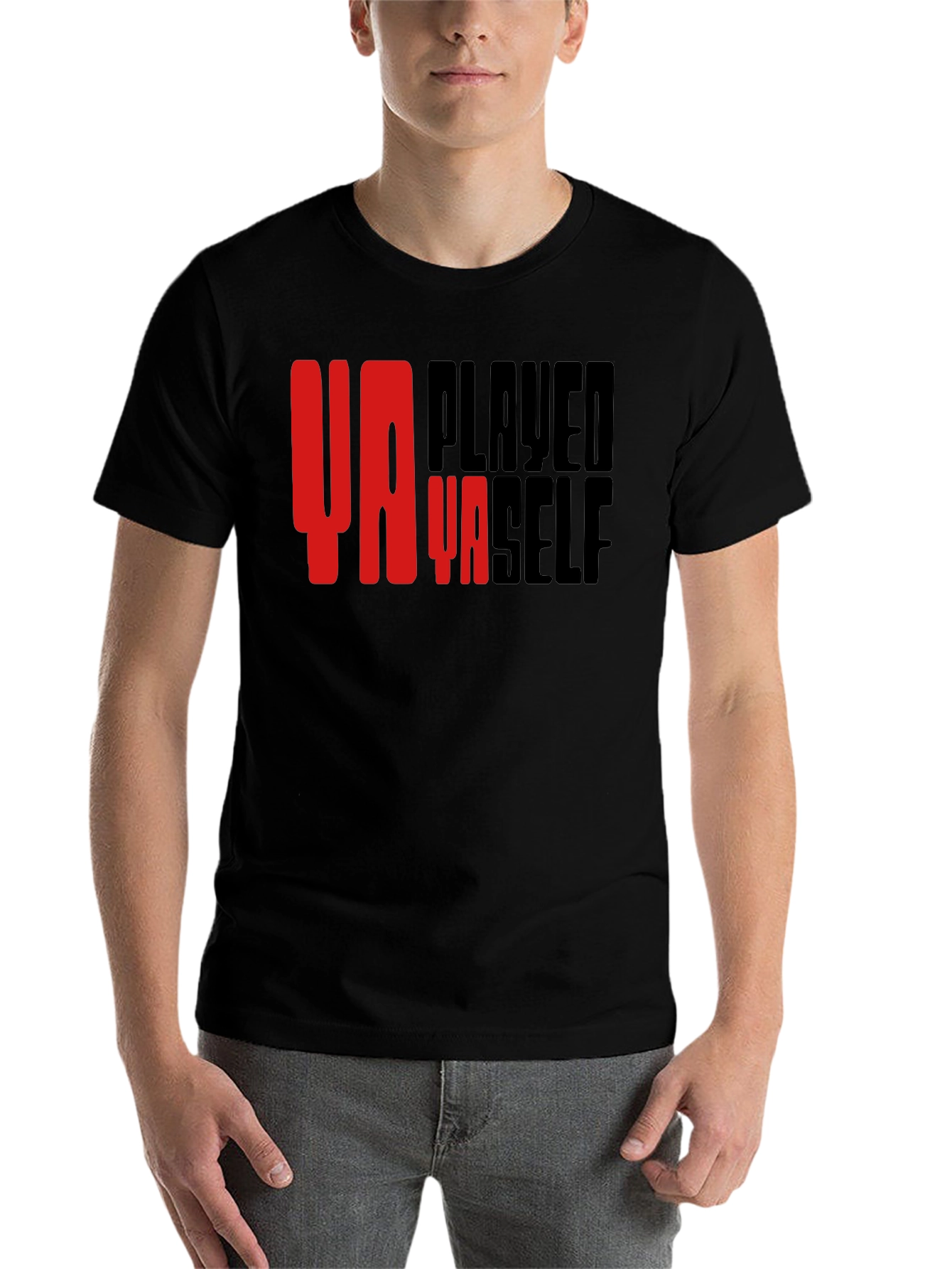 Black Ya Played Ya Self Graphic T-Shirt - Black view 7