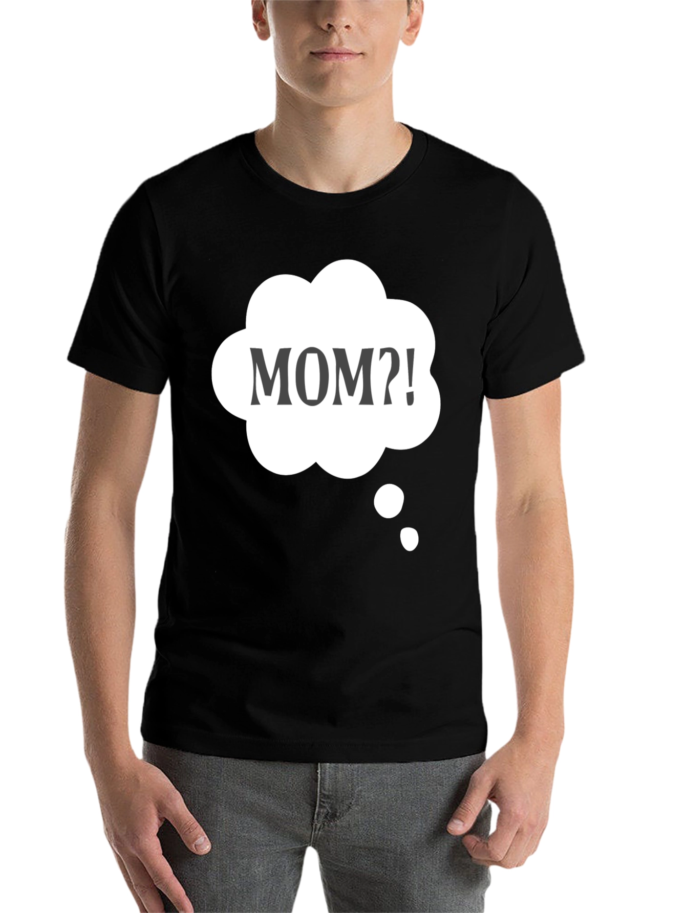 Black Mom?! Black Cotton T-Shirt - Thought Bubble Graphic Tee view 7