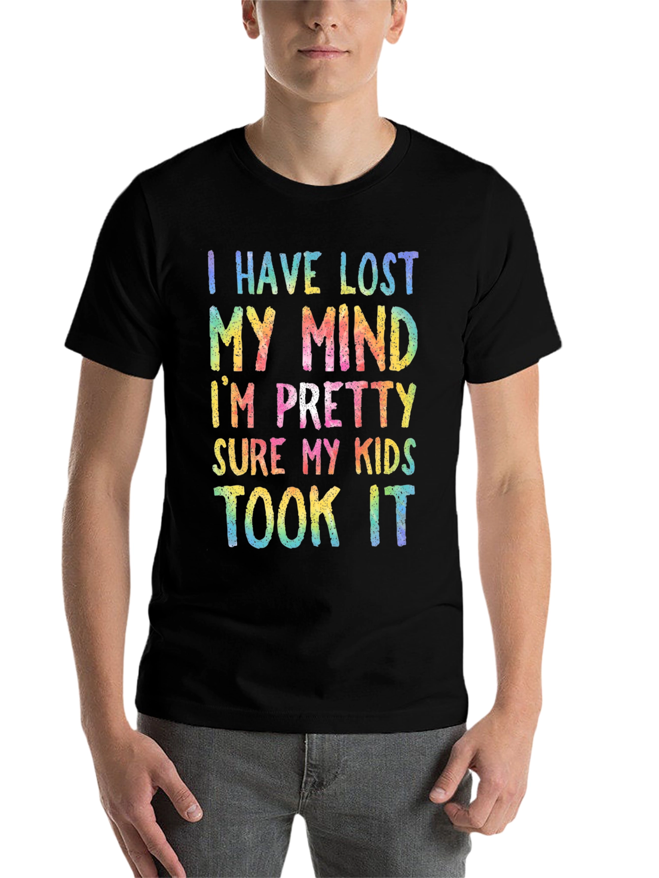 Black Lost My Mind Kids T-Shirt view 7