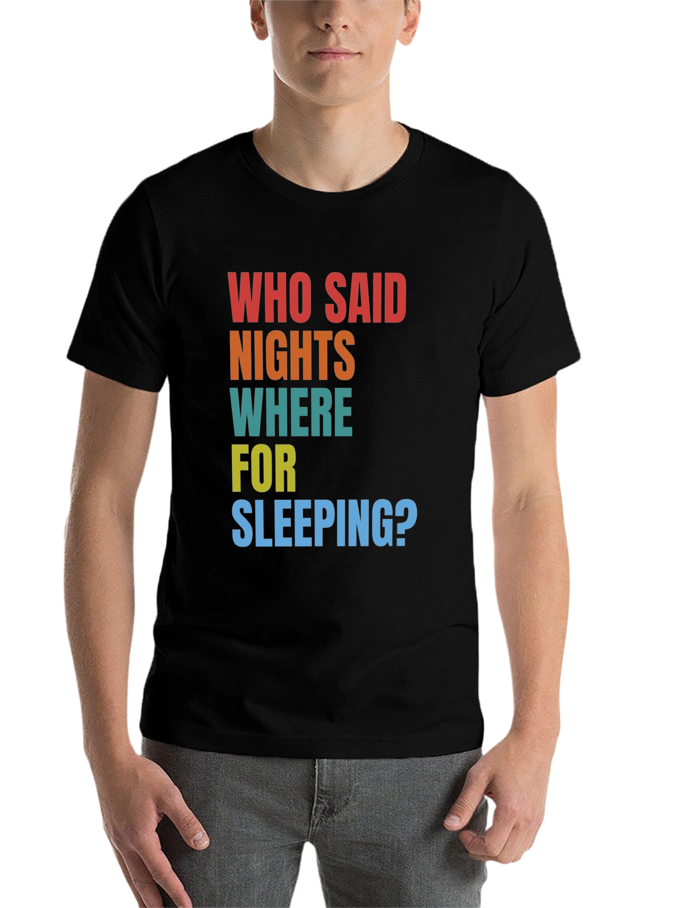 Black Night Owl Tee: Who Said Nights Were for Sleeping? view 7