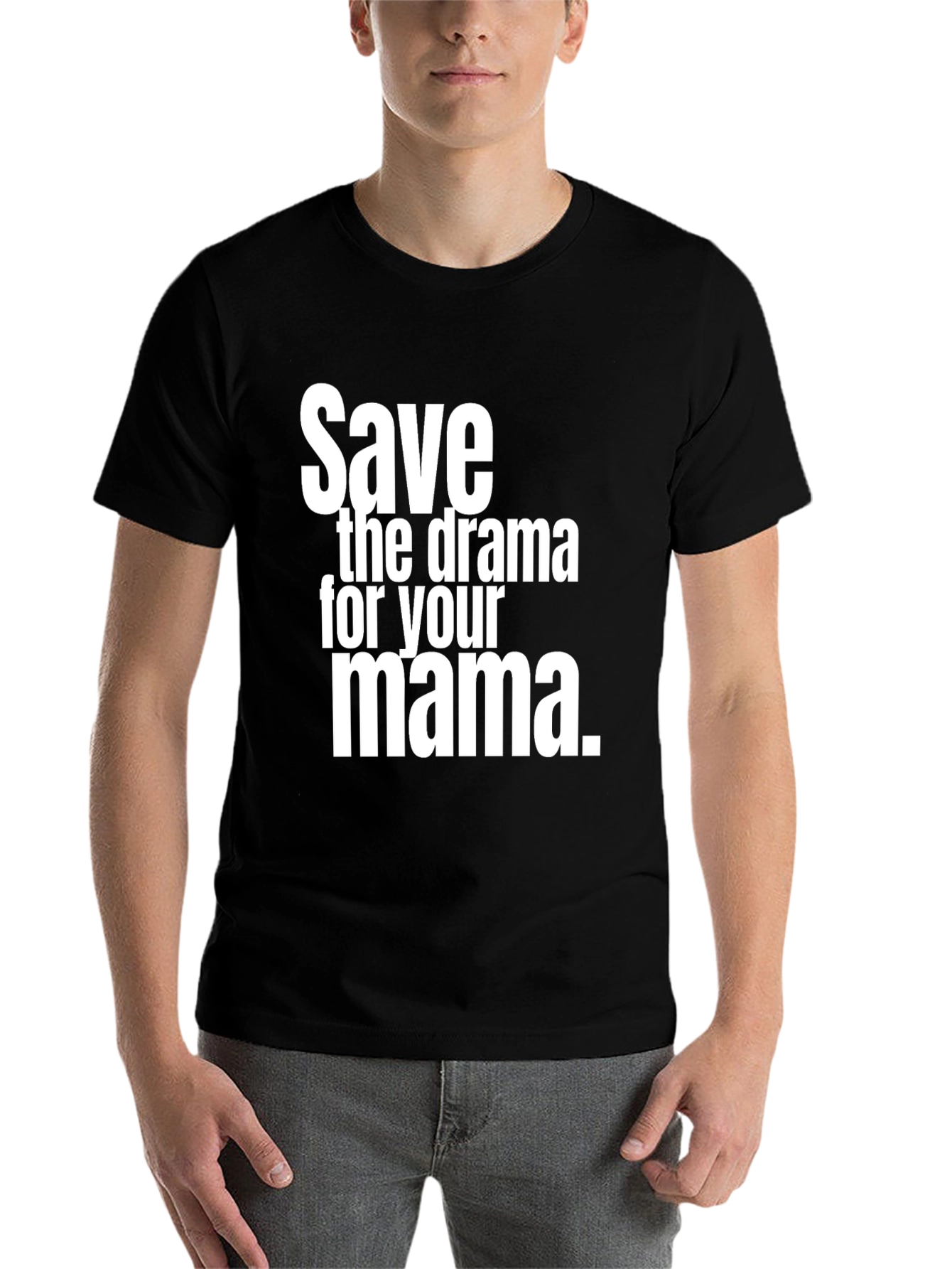Black Save the Drama for Your Mama Graphic Tee view 7