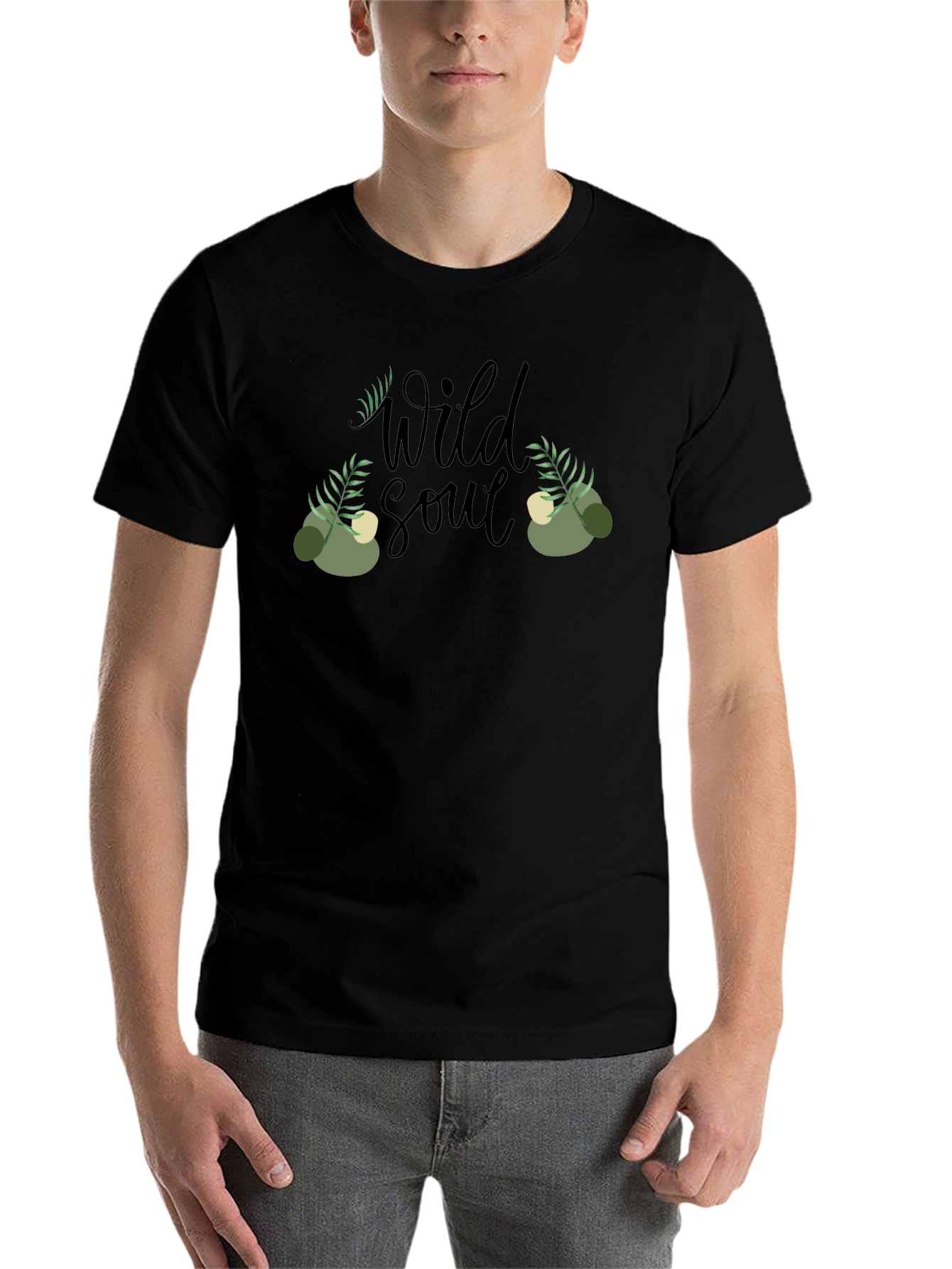 Black Wild Soul Graphic T-Shirt - Nature Inspired Design view 7