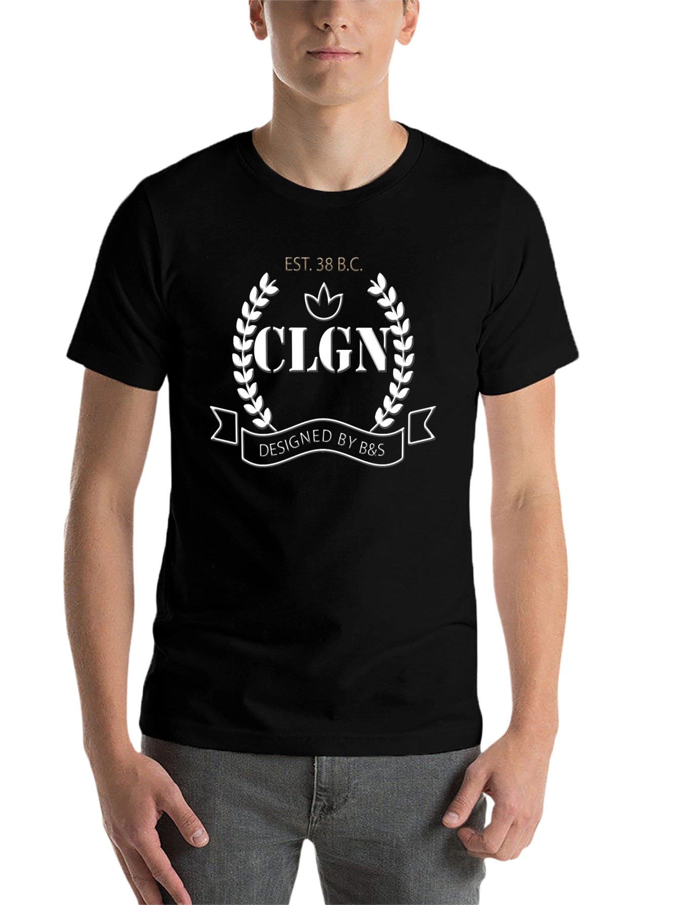 Black CLGN Designed by B&S Black Graphic T-Shirt view 7