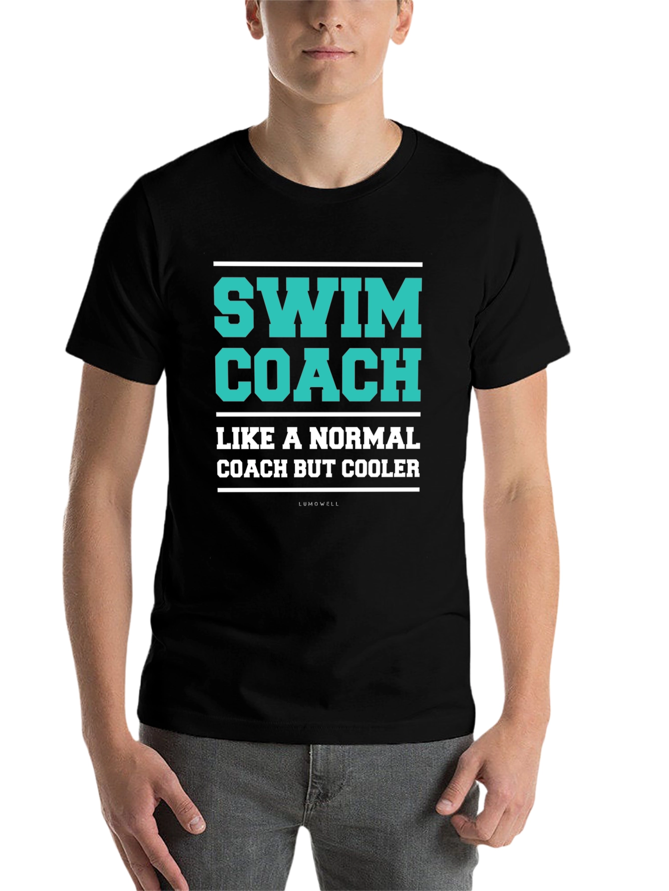 Black Swim Coach Graphic Tee - Cool & Comfortable view 7