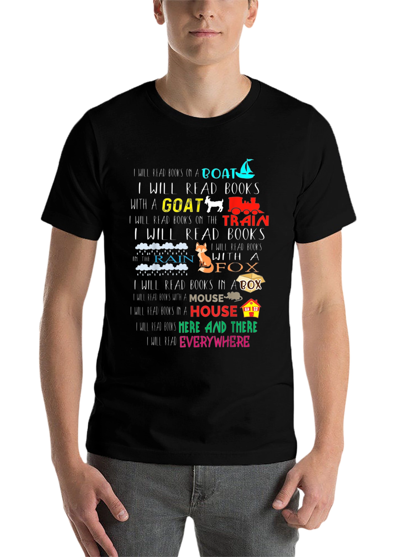 Black I Will Read Books T-Shirt view 7