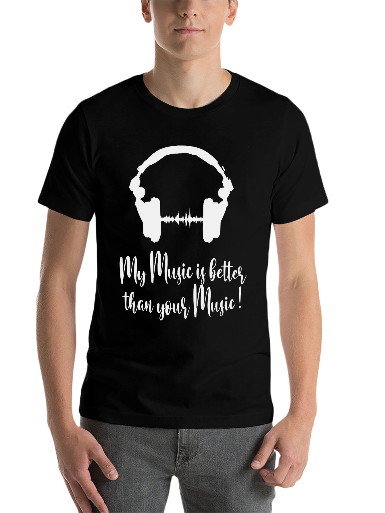Black Music Lover T-Shirt - My Music Is Better Than Yours! view 7