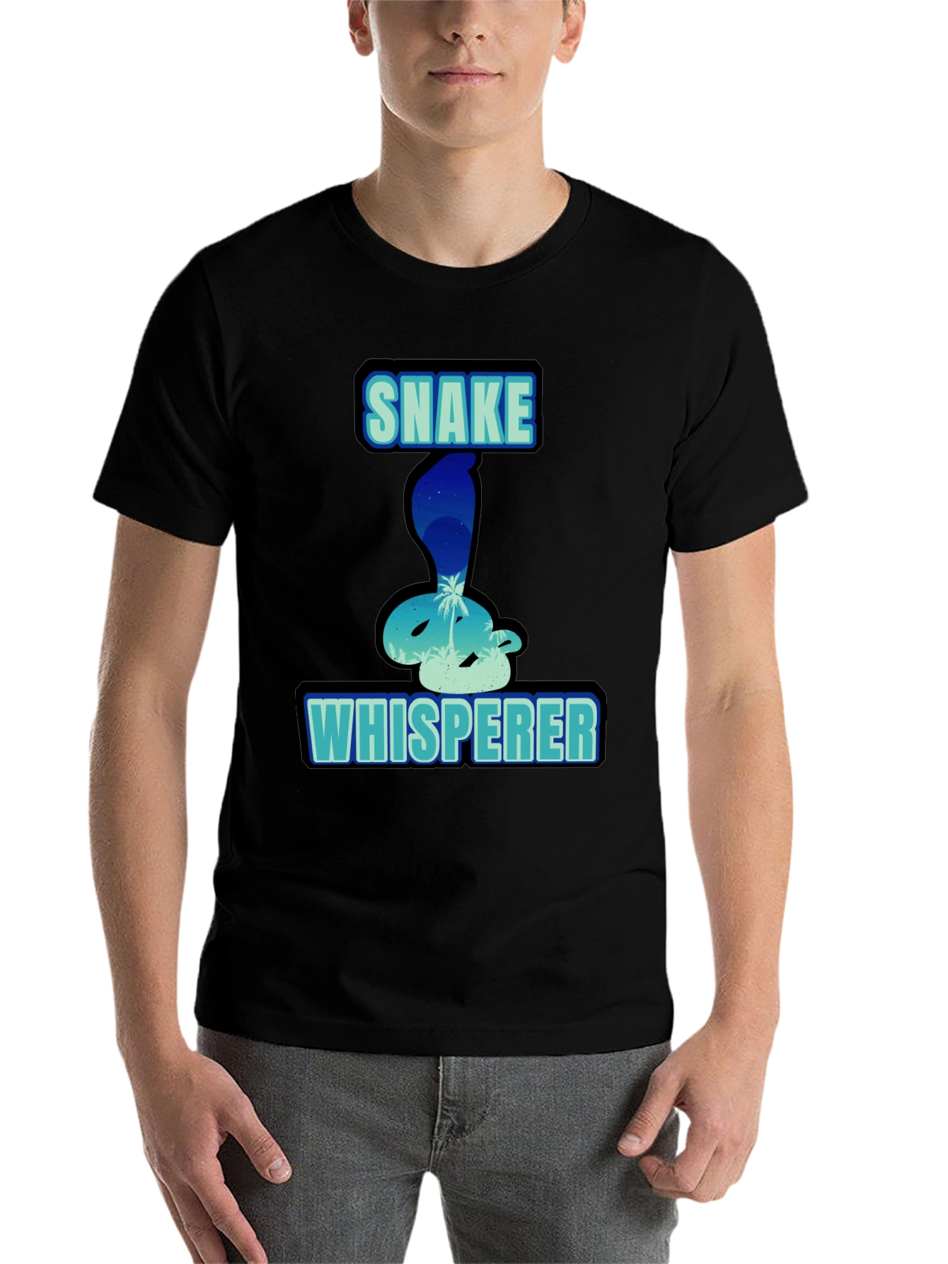 Black Snake Whisperer Graphic T-Shirt view 7