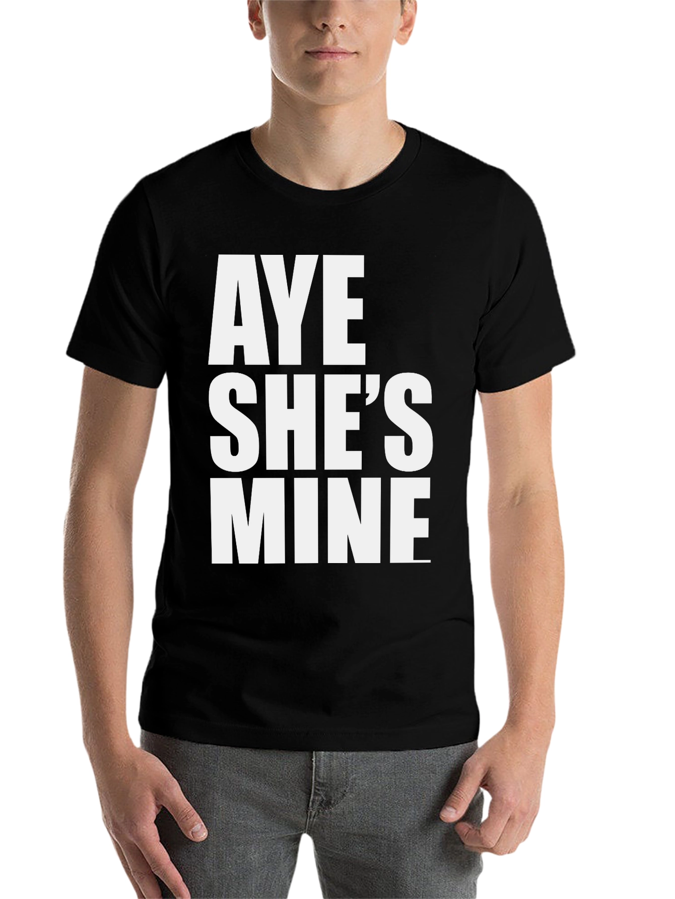 Black Aye She's Mine Graphic Tee view 7