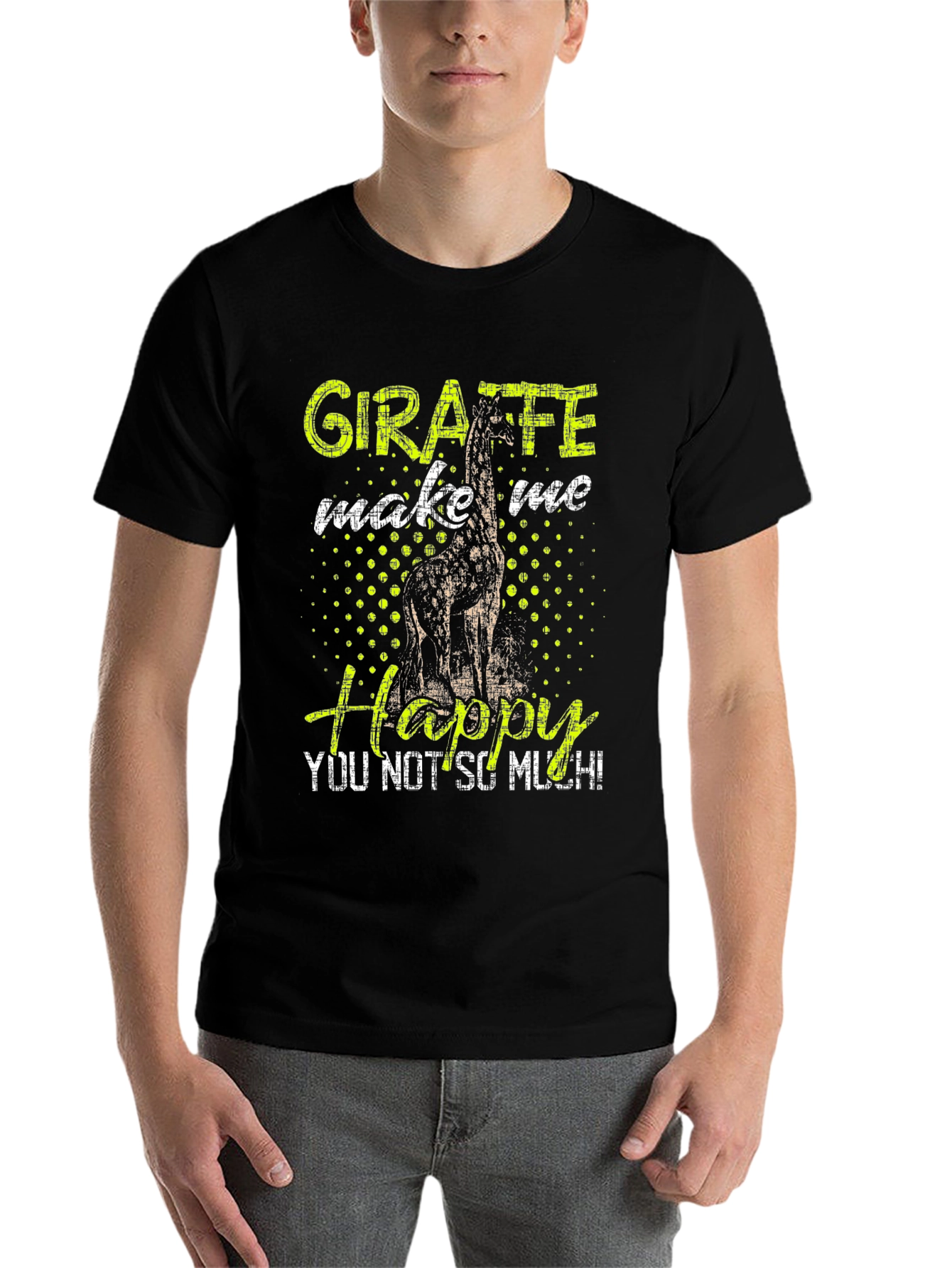 Giraffe Make Me Happy T-Shirt - 7