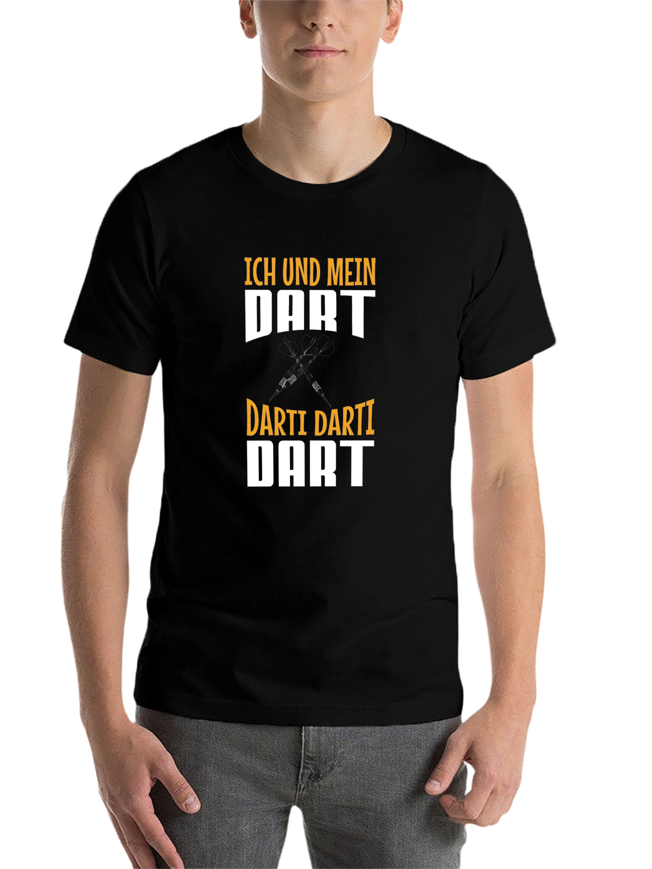 Black Ich Und Mein Dart T-Shirt - Dart Player Gift view 7
