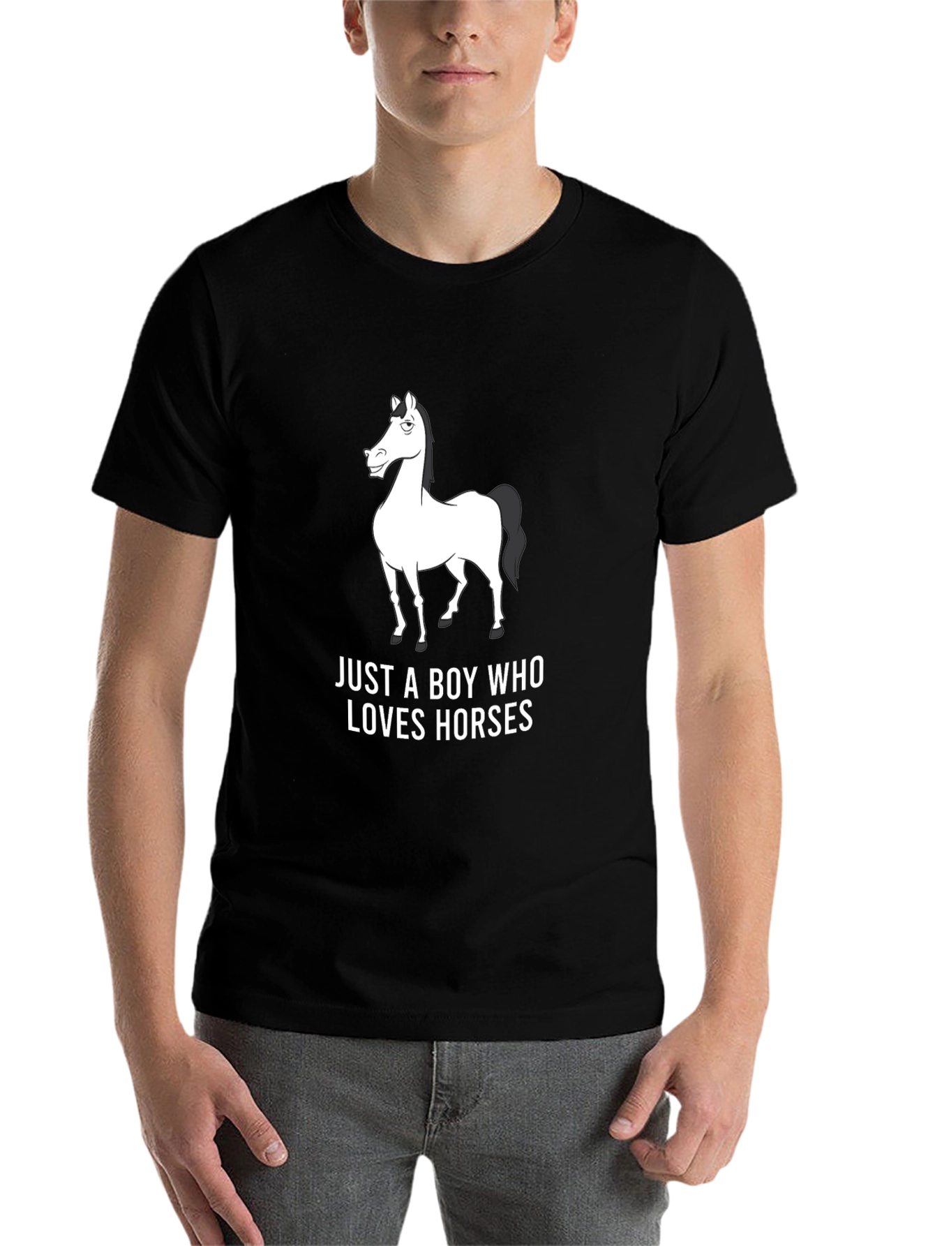 Black Horse Lover Graphic Tee - Black view 7