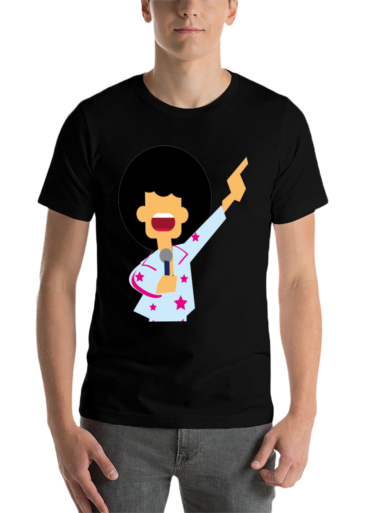 Black Funky Retro Disco T-Shirt view 7