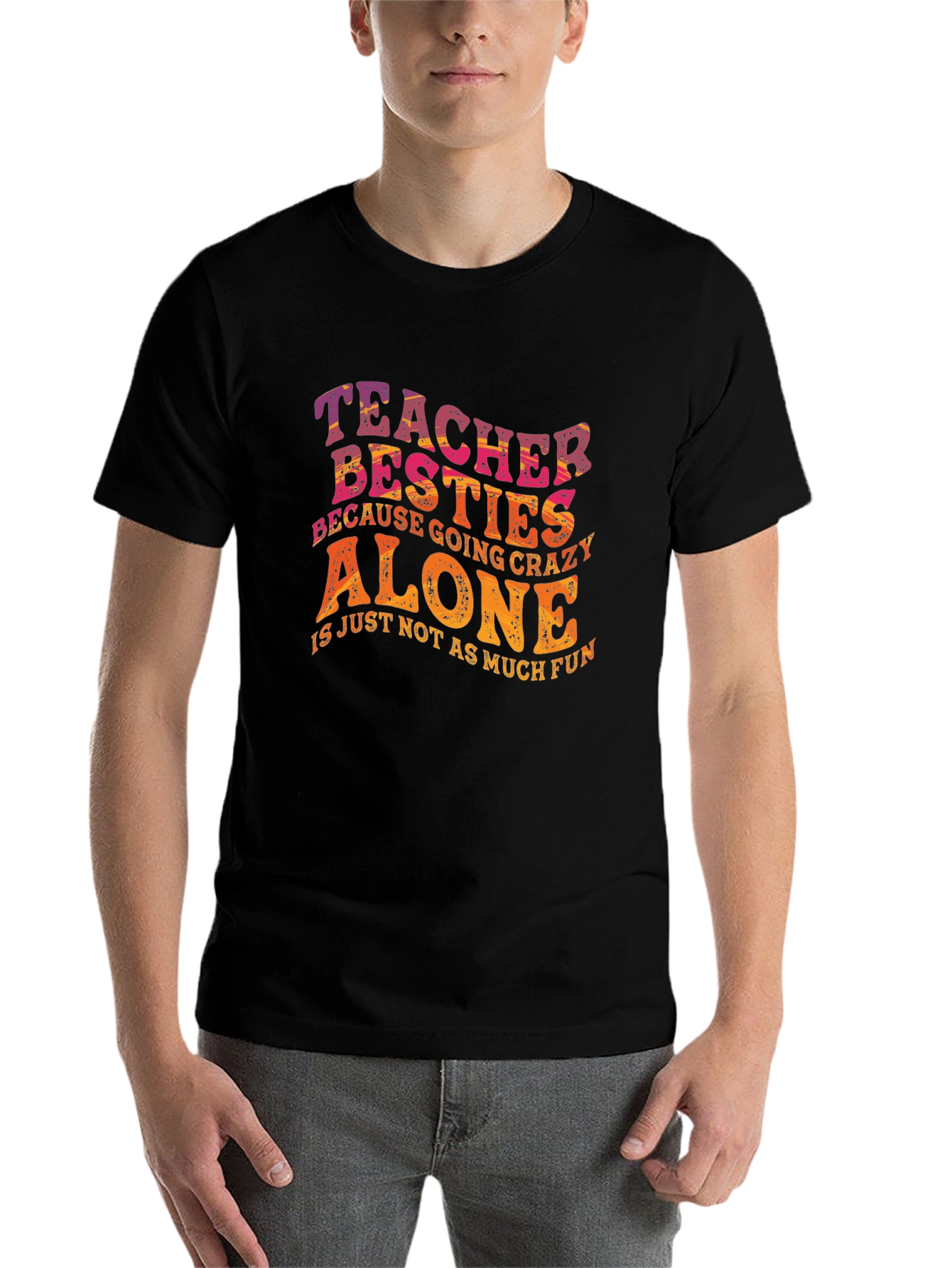 Teacher Besties Graphic T-Shirt - 7