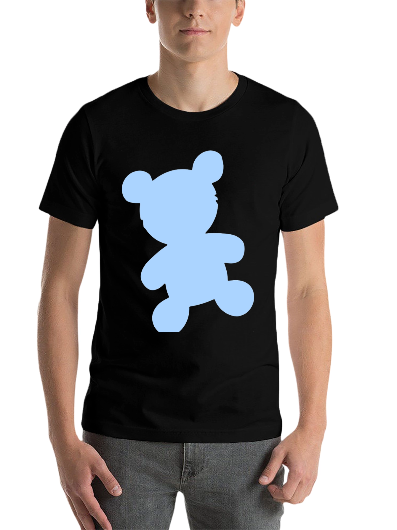 Black Teddy Bear Graphic Tee - Casual Comfort view 7