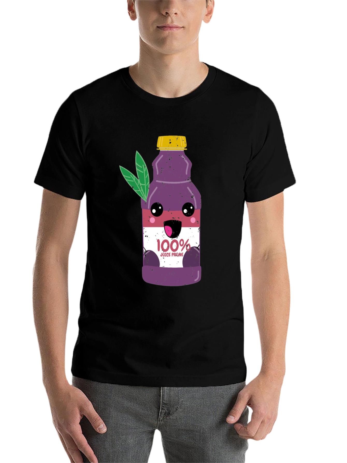 Black Prune Juice Graphic Tee - Funny Cartoon Shirt view 7
