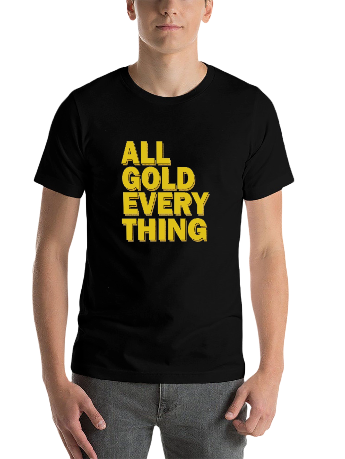 Black All Gold Everything Black T-Shirt view 7