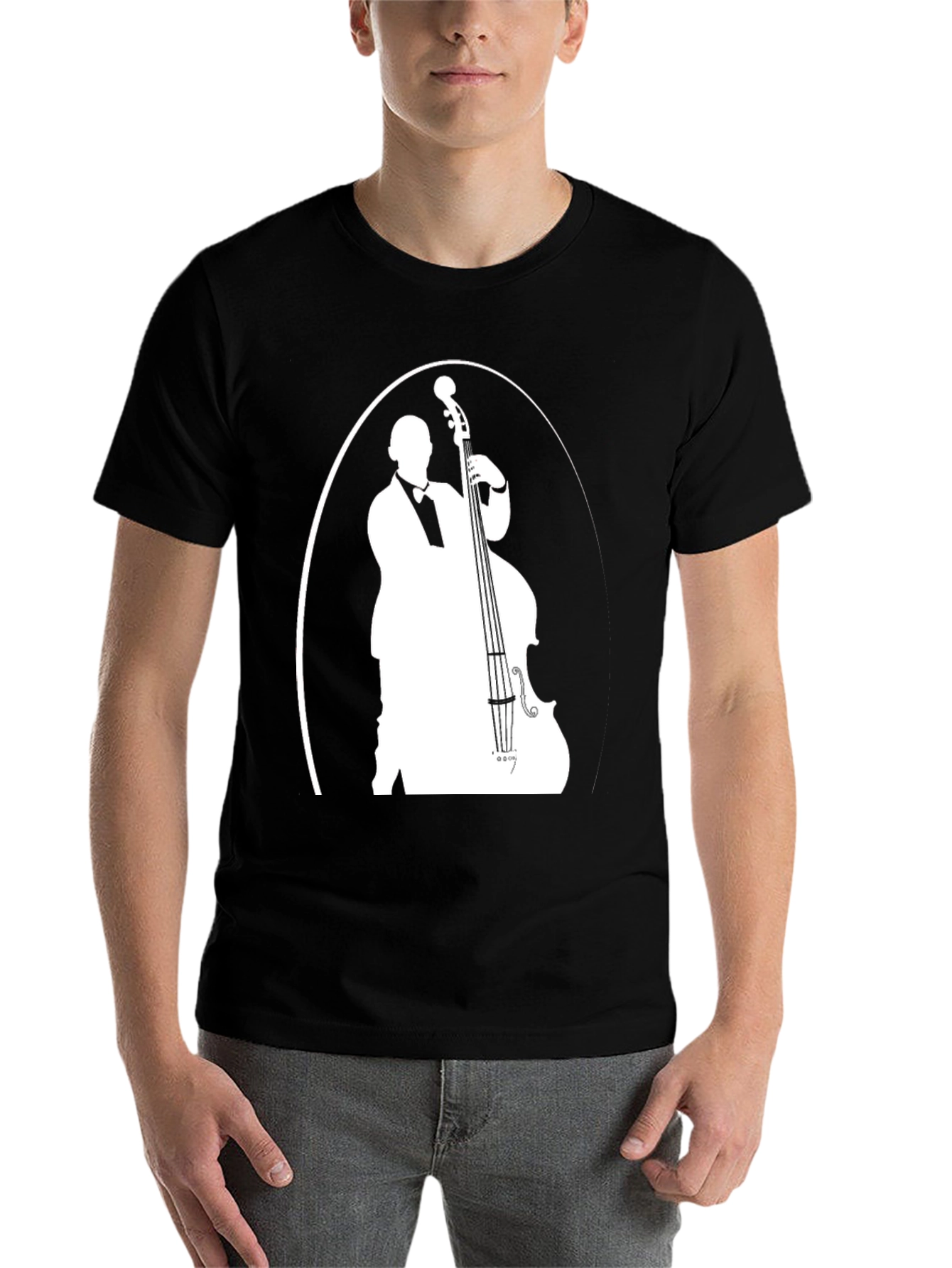 Black Bass Player Graphic T-Shirt - Cool Music Tee view 7