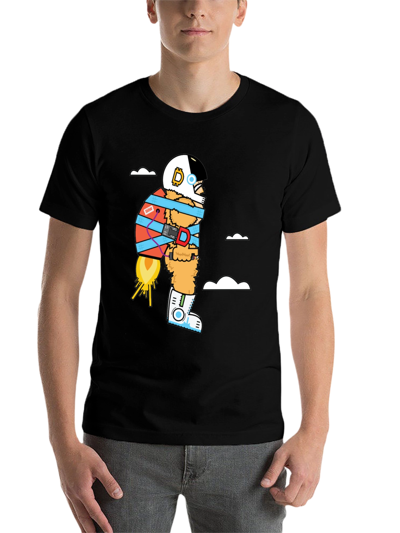 Black Astronaut Ape T-Shirt - Unique Graphic Tee view 7