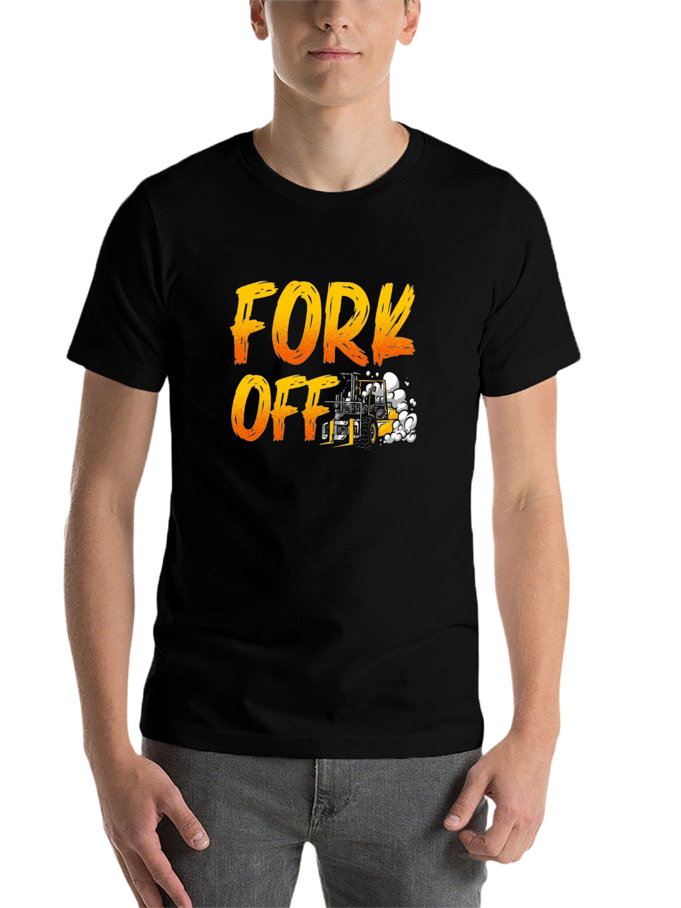Black Fork Off T-Shirt - Humorous Graphic Tee view 7