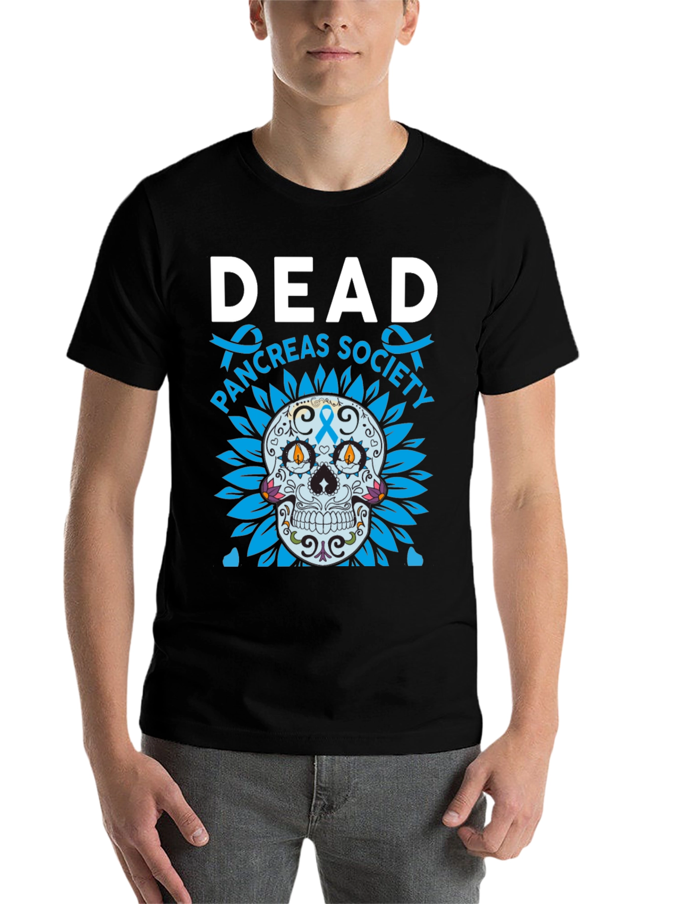Black Dead Pancreas Society Graphic T-Shirt view 7