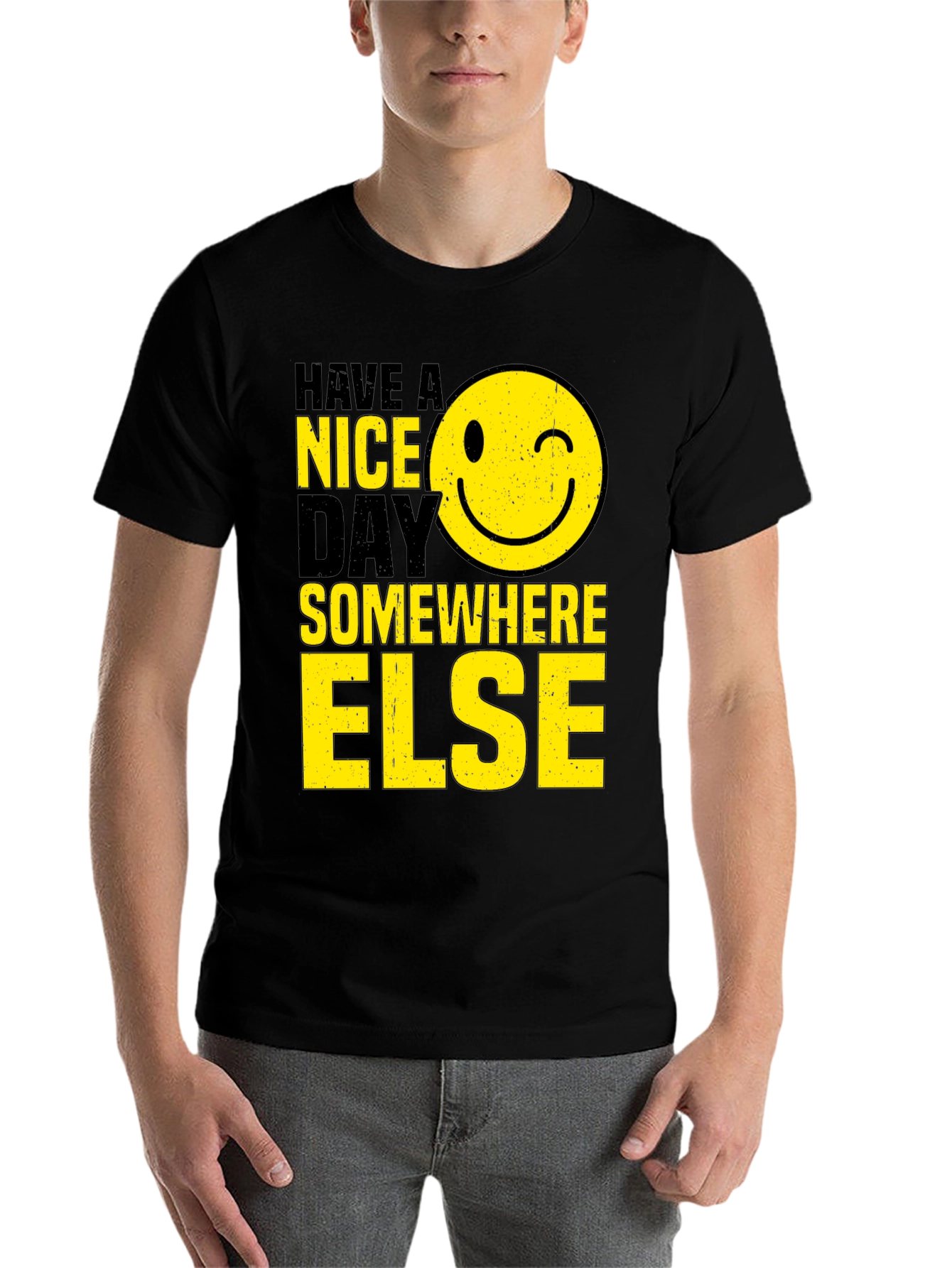 Black Have A Nice Day T-Shirt view 7