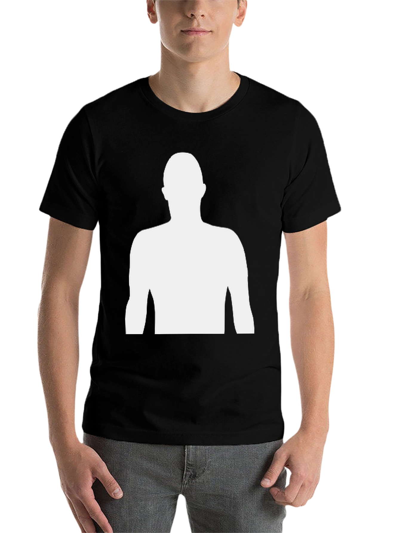 Black Silhouette Graphic Tee - Black Casual Shirt view 7
