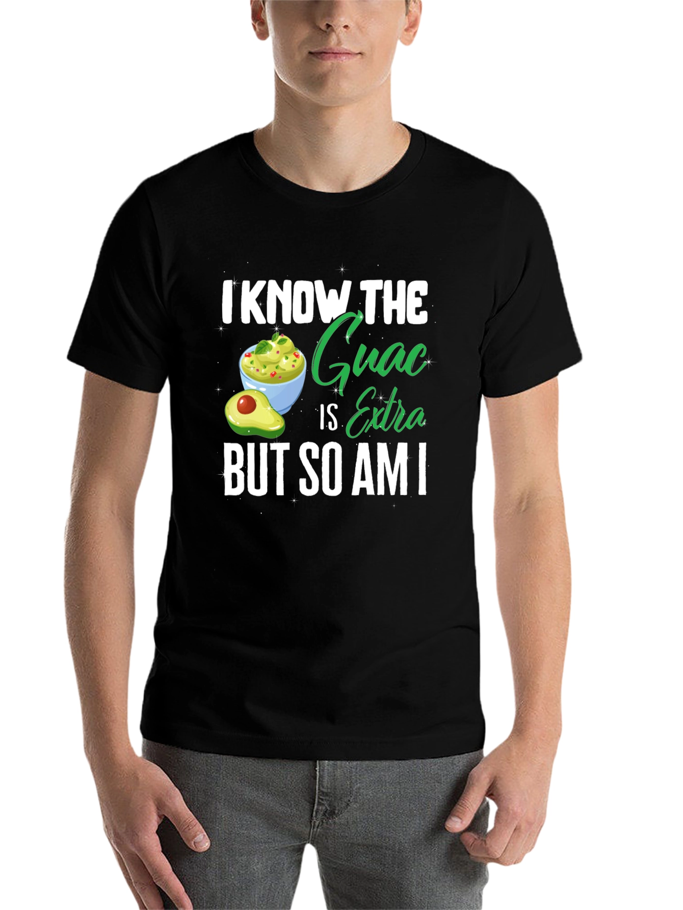 Black Guac Is Extra Tee - Avocado Lover's Shirt view 7