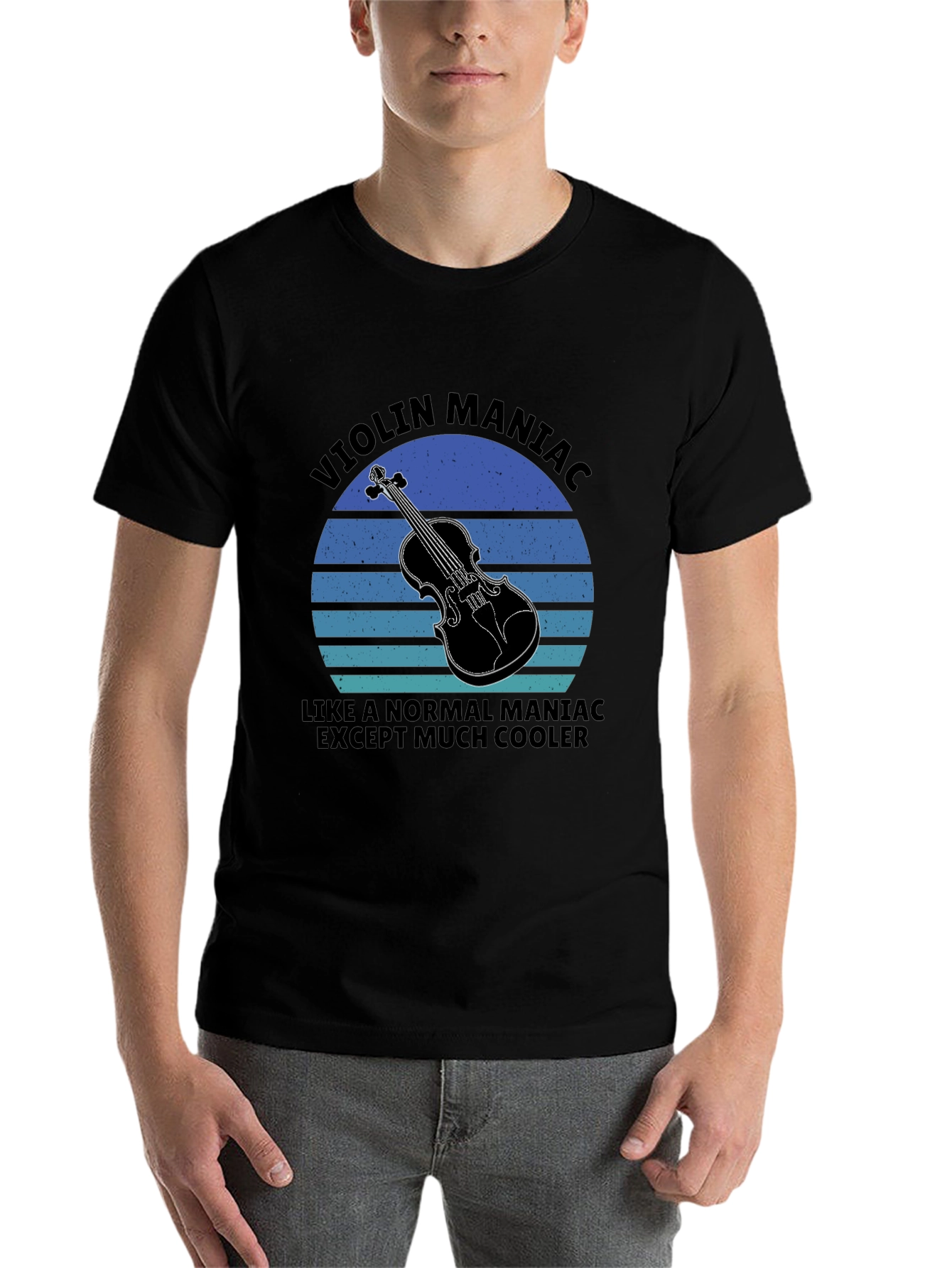 Black Violin Maniac Graphic Tee - Musician T-Shirt view 7