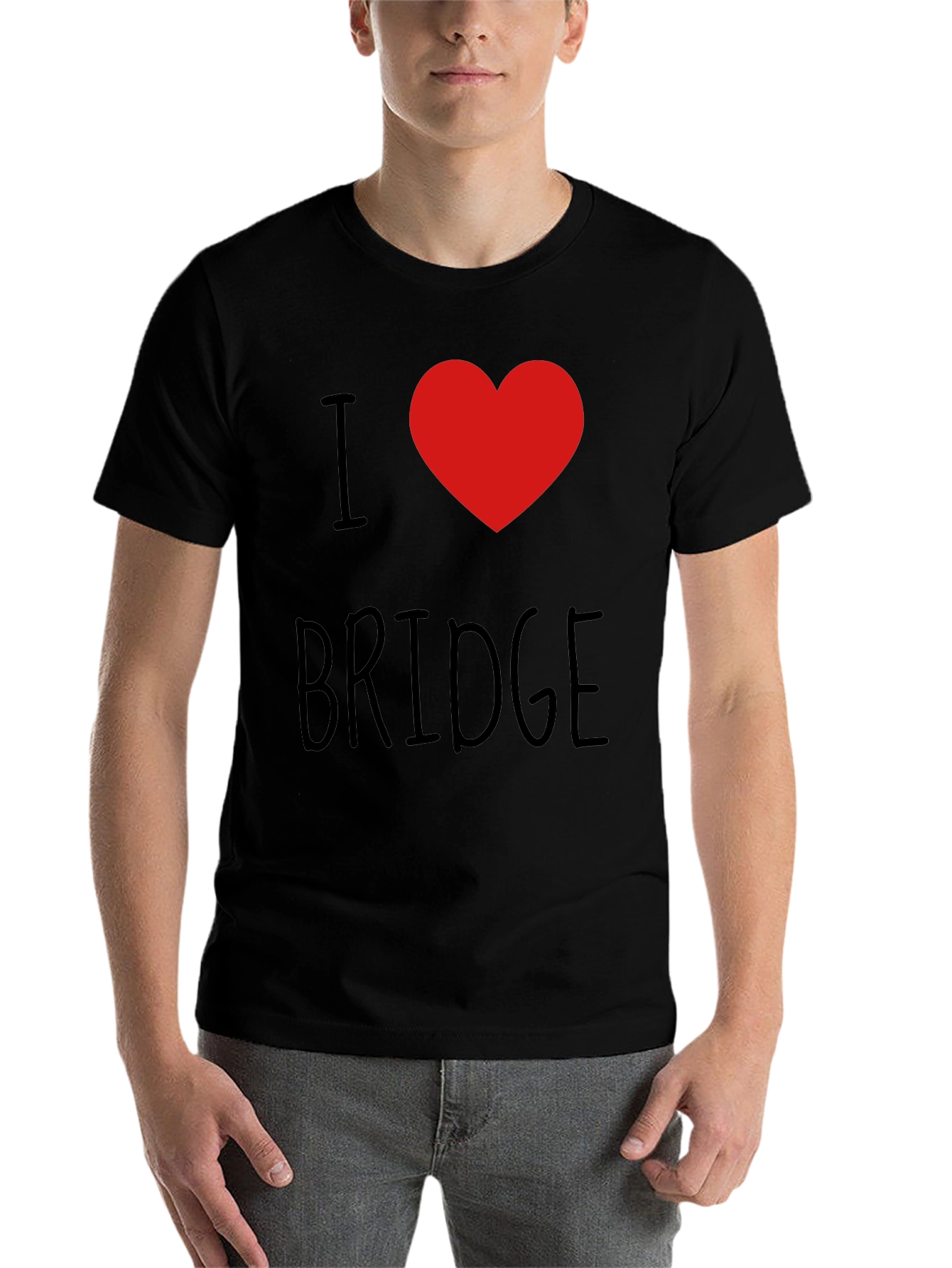 Black I Heart Bridge - Men's Graphic Tee view 7