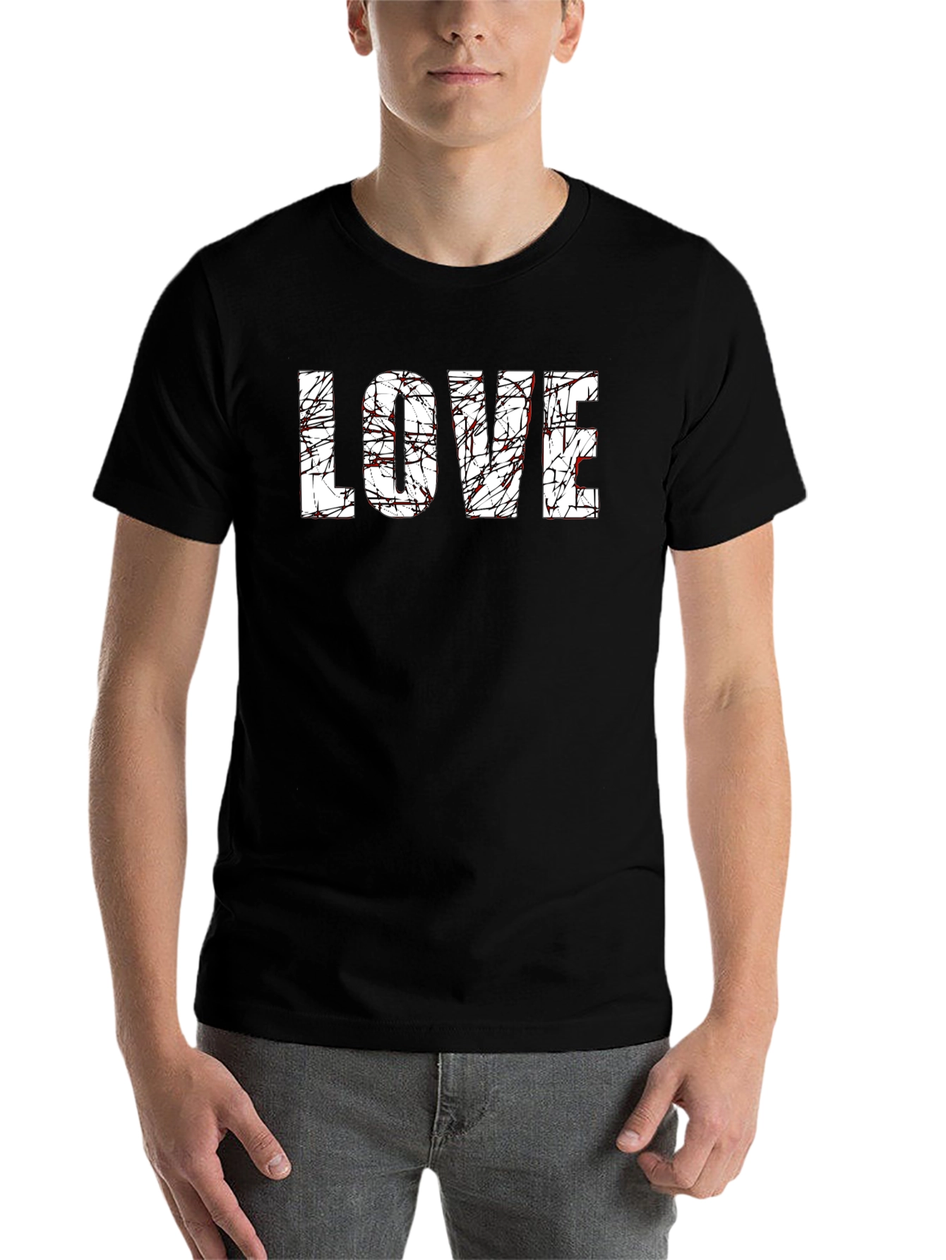 Black Bloody Love Graphic T-Shirt - Dark Humor Tee view 7
