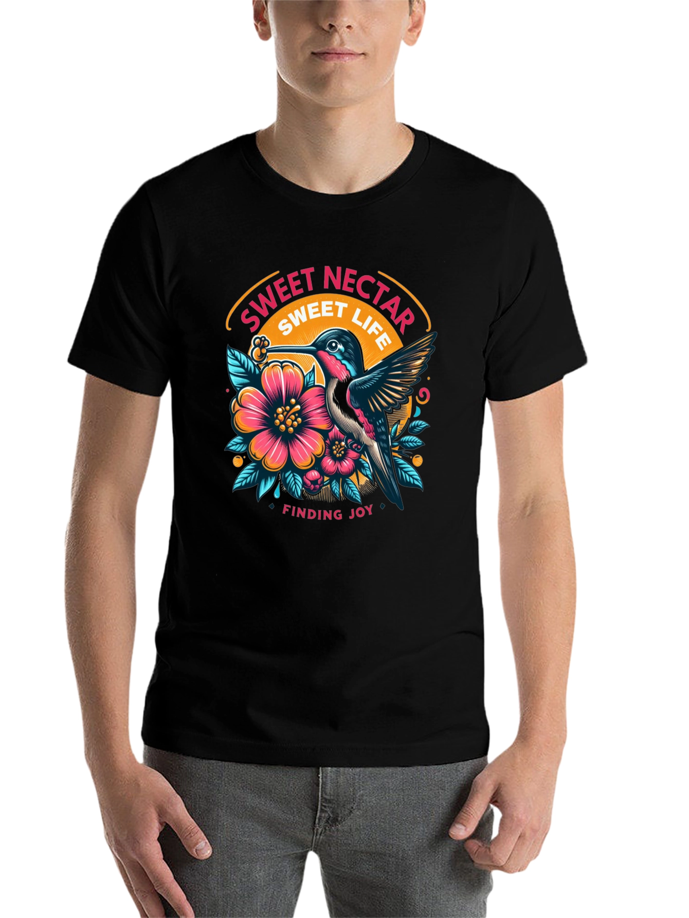 Black Sweet Nectar Life Graphic Tee - Finding Joy view 7