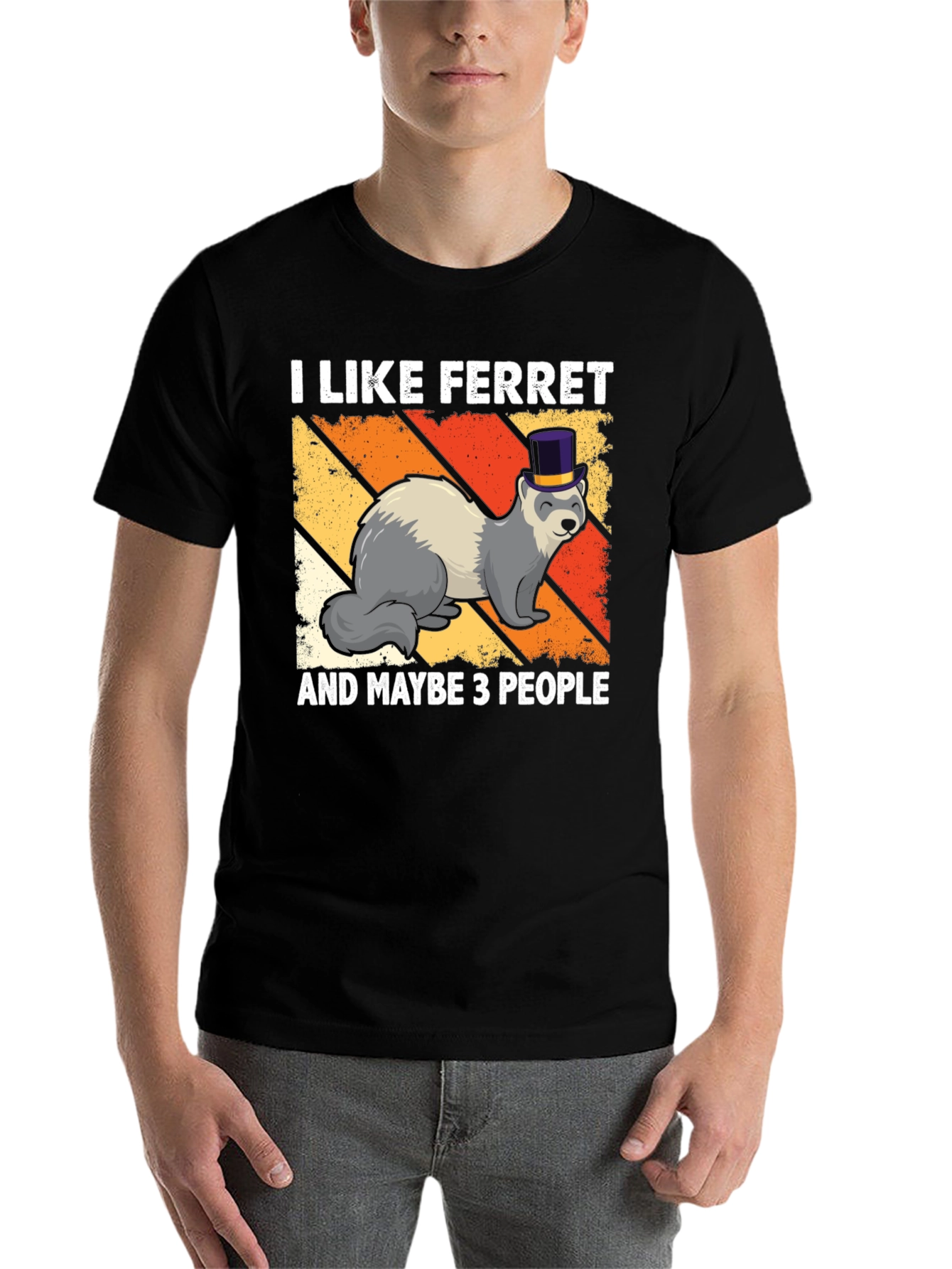 Black I Like Ferrets T-Shirt Funny Pet Lover Tee view 7