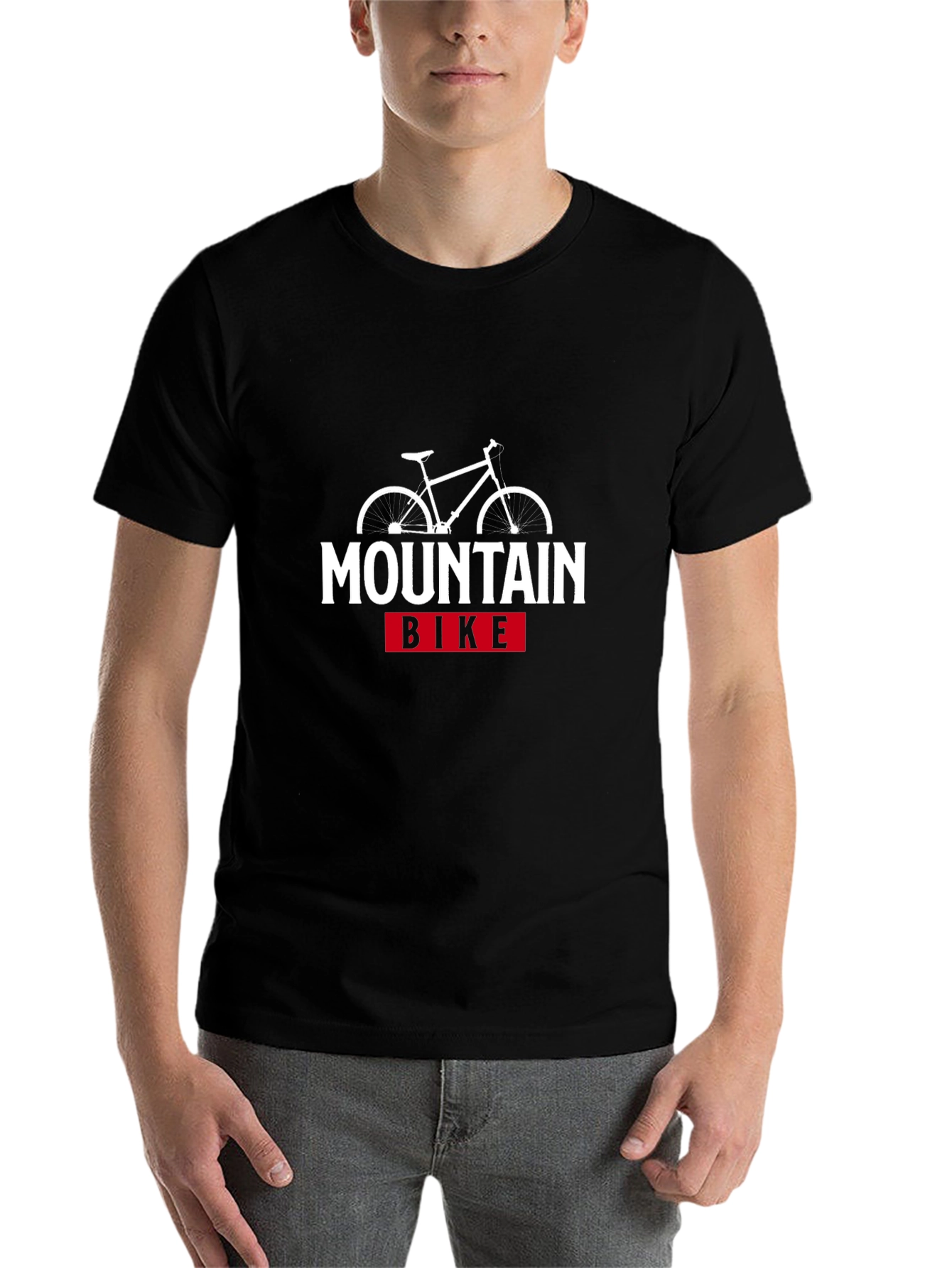 Black Mountain Bike Graphic T-Shirt - Black view 7