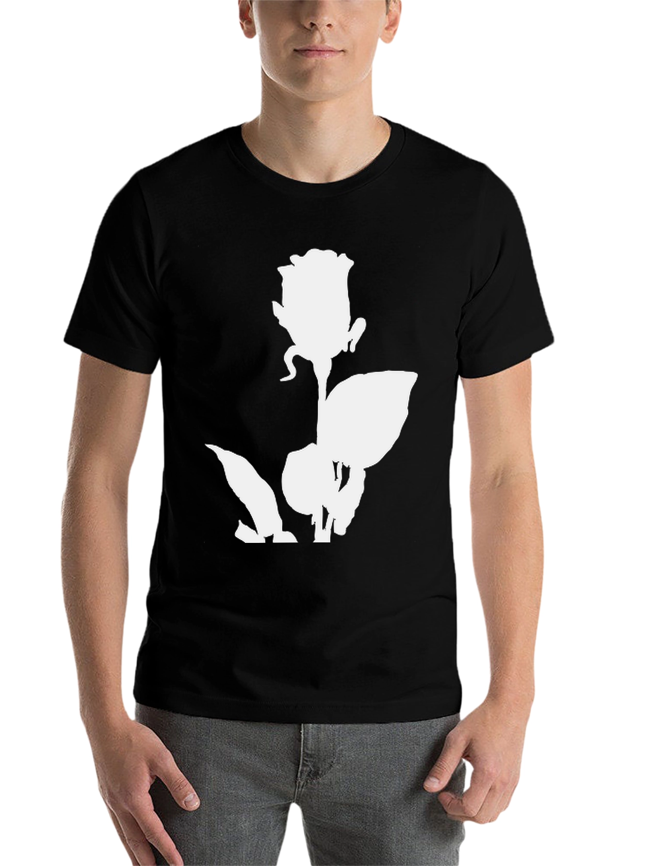 Black Rose Graphic Print Black T-Shirt view 7