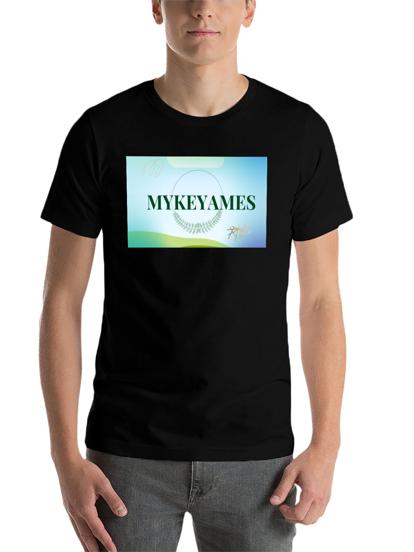 Black Mykeyames Graphic Tee - Trendy Casual Wear view 7