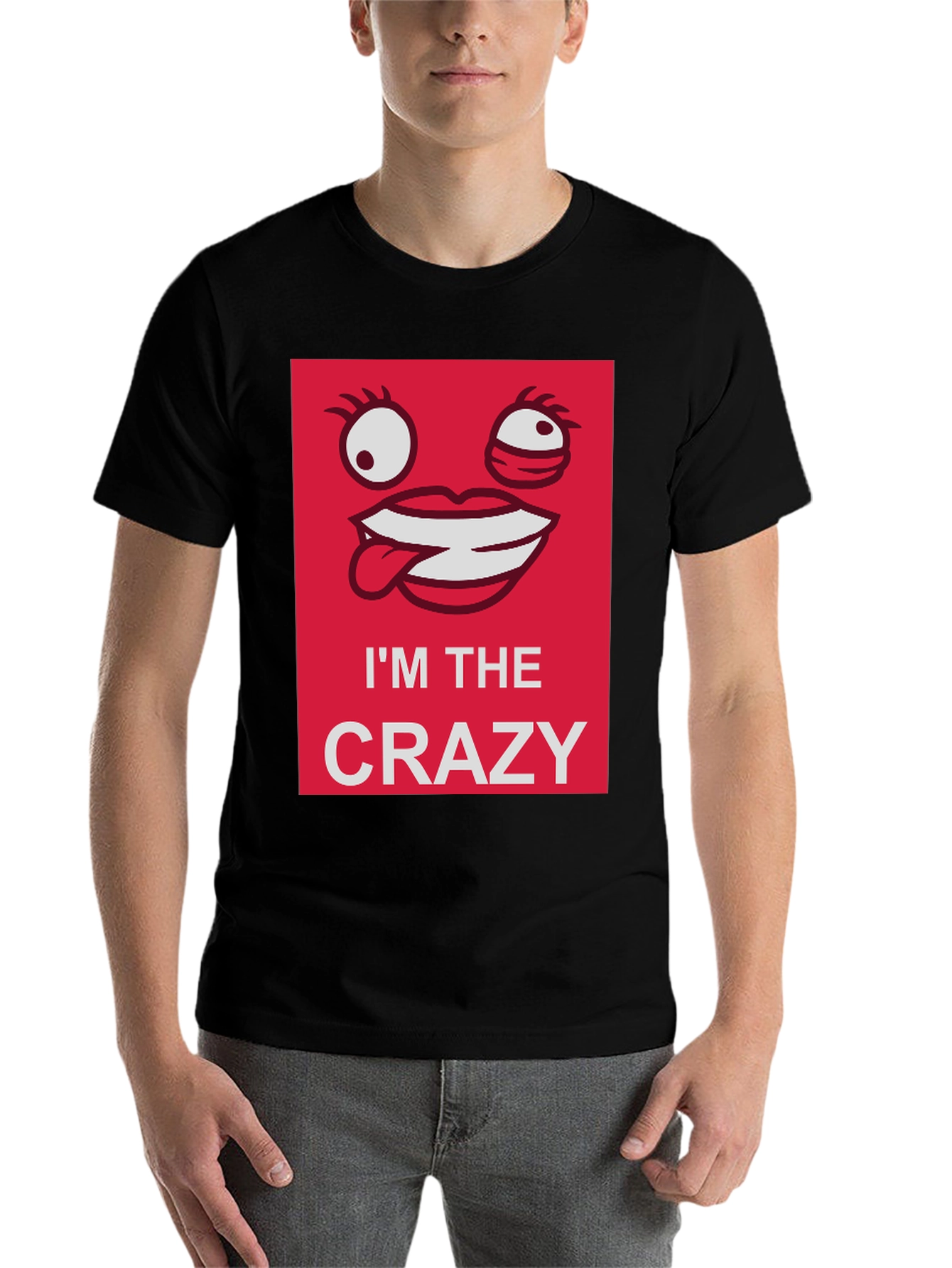 Black I'm The Crazy Graphic T-Shirt - Black view 7