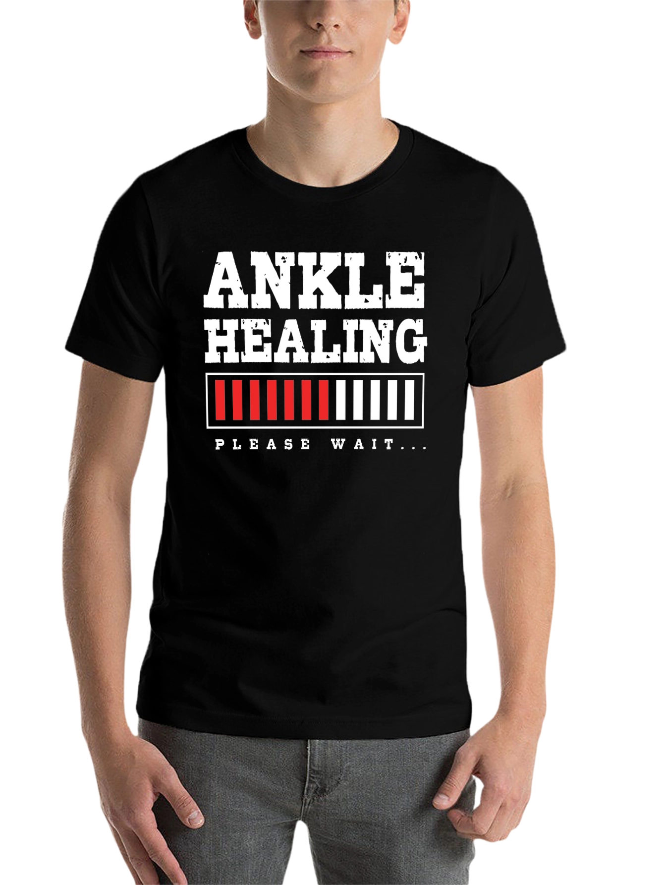 Black Ankle Healing Loading T-Shirt view 7