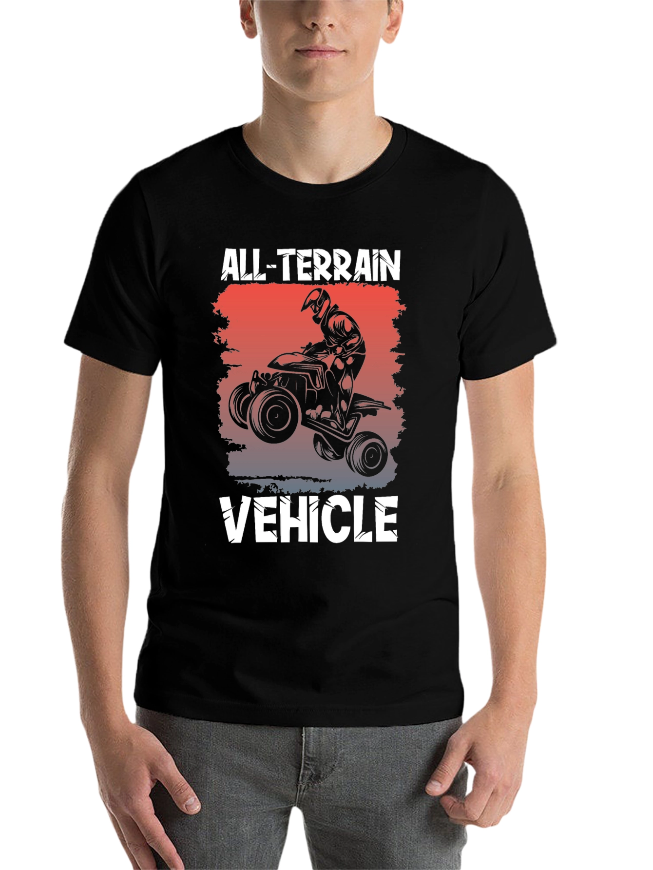 Black All Terrain Vehicle T-Shirt view 7