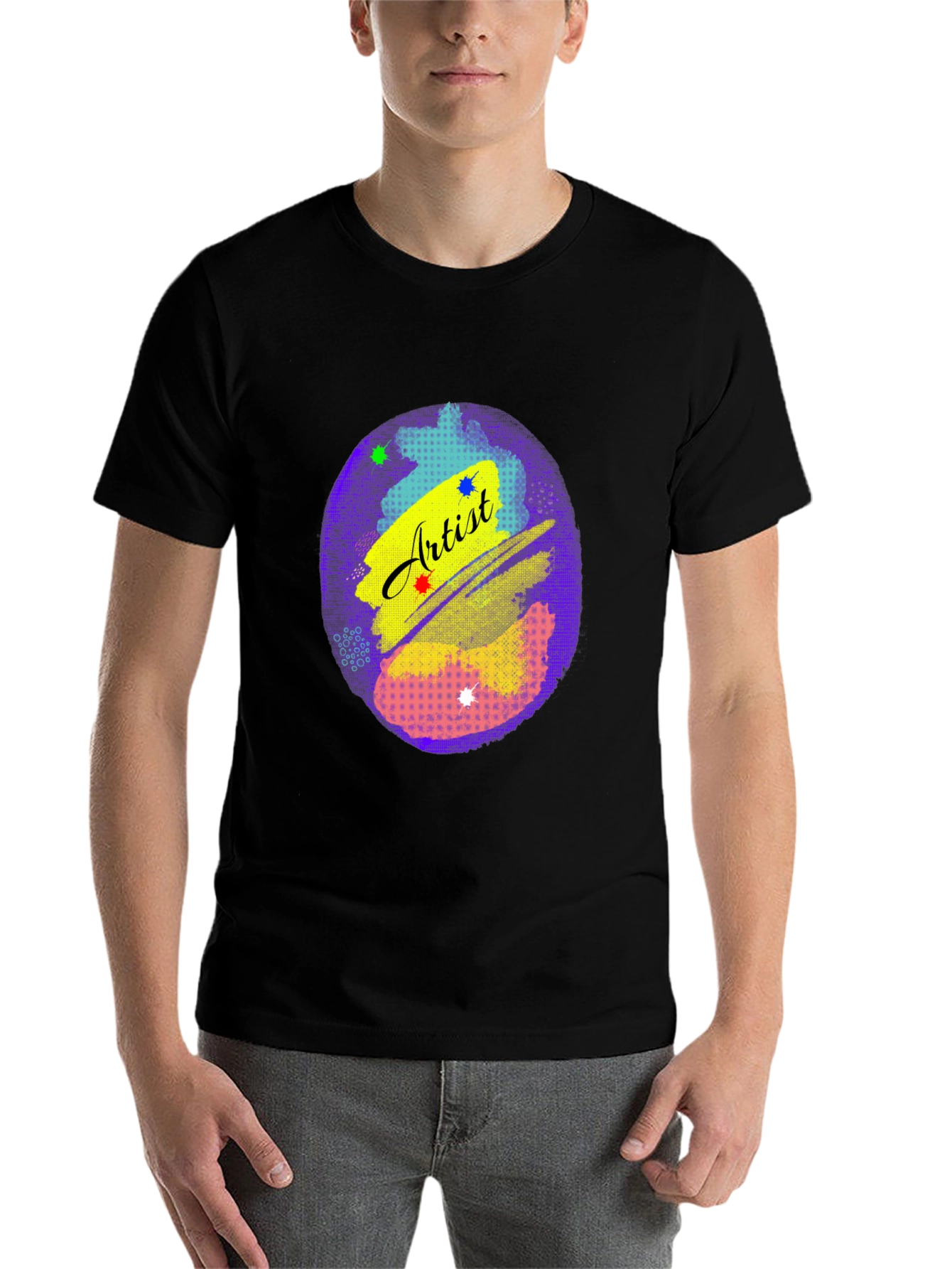 Black Artist Graphic Tee - Creative Expression Shirt view 7