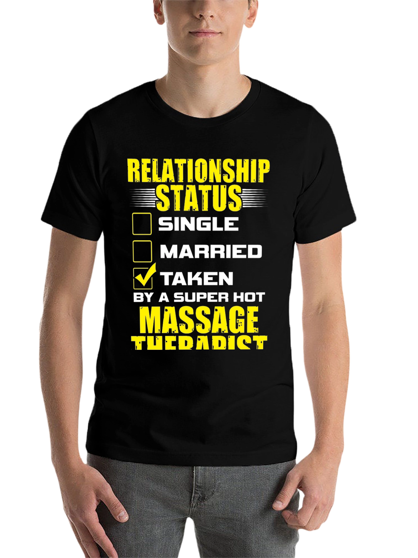 Black Taken by a Hot Massage Therapist T-Shirt view 7