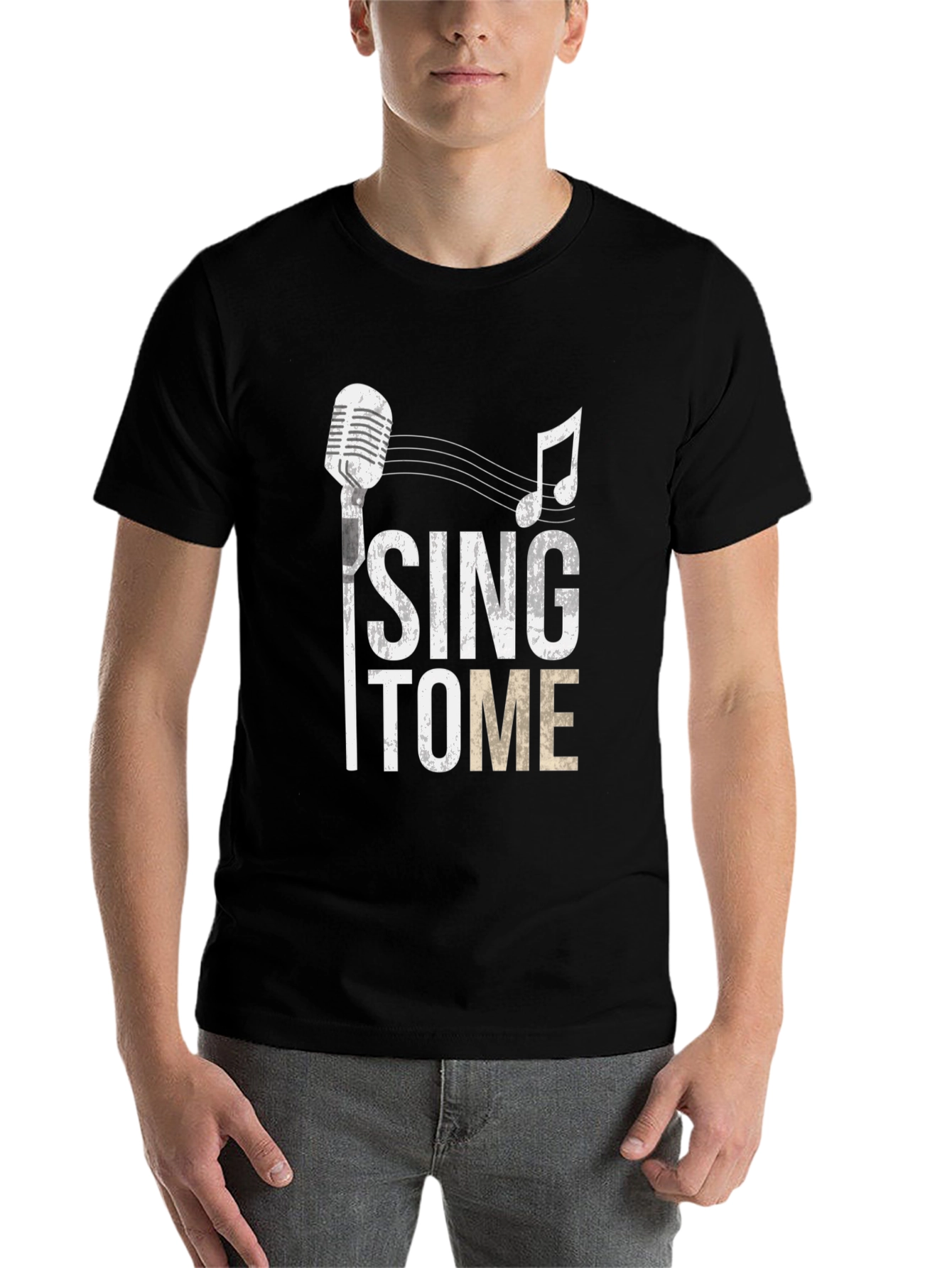 Black Sing To Me Graphic Tee - Soft Cotton Blend view 7