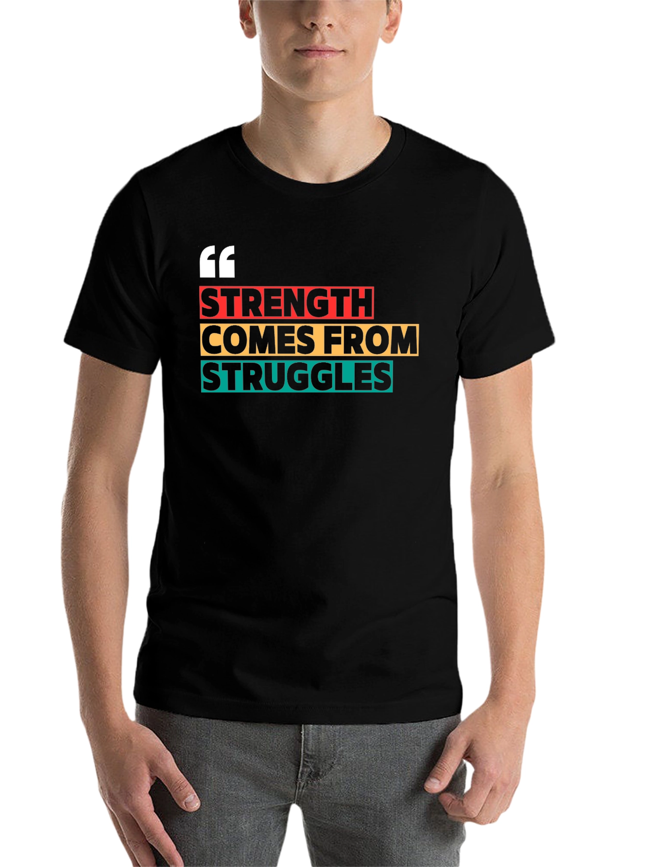 Black Strength from Struggles Graphic Tee view 7